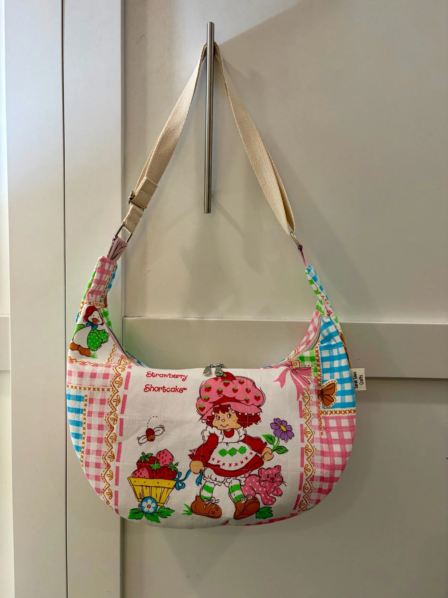 Upcycled Strawberry Shortcake Shoulder Bag