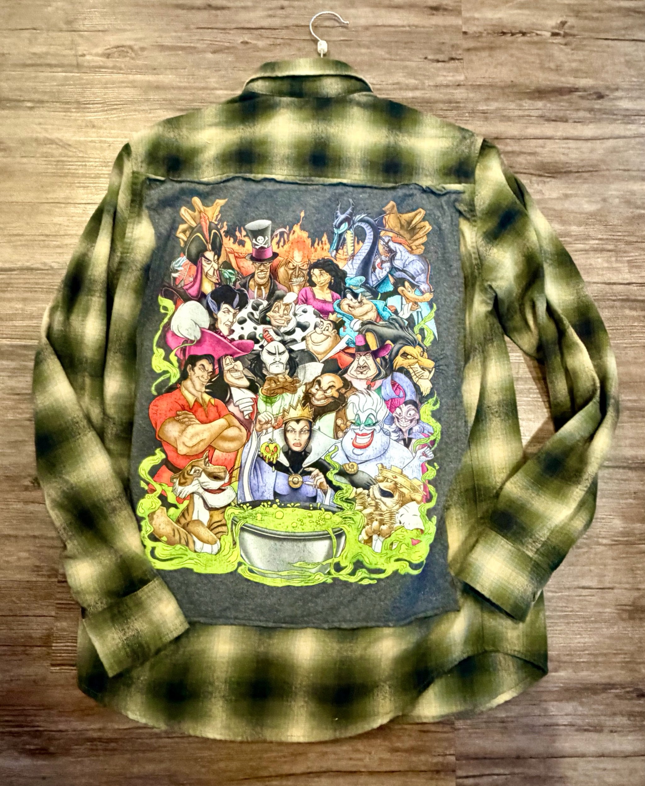 Upcycled Disney Villains Small Flannel