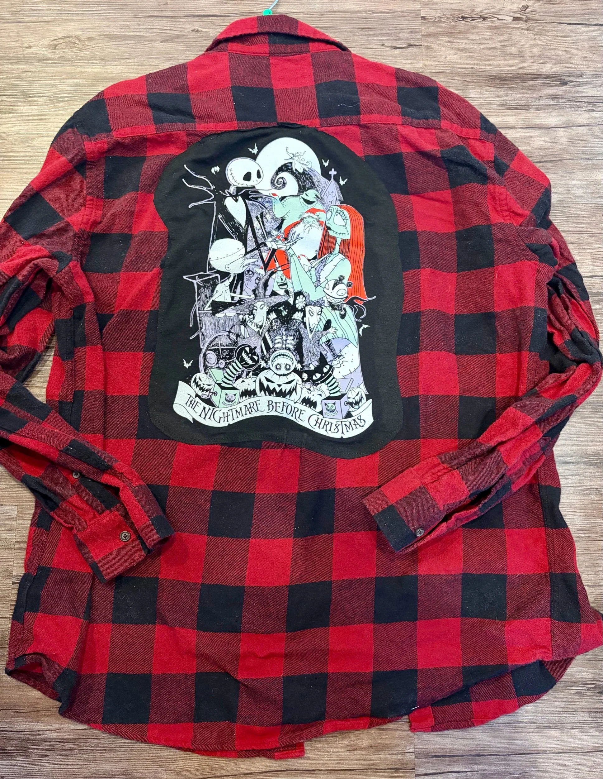 Upcycled Disney Nightmare Before Christmas X-Large Flannel