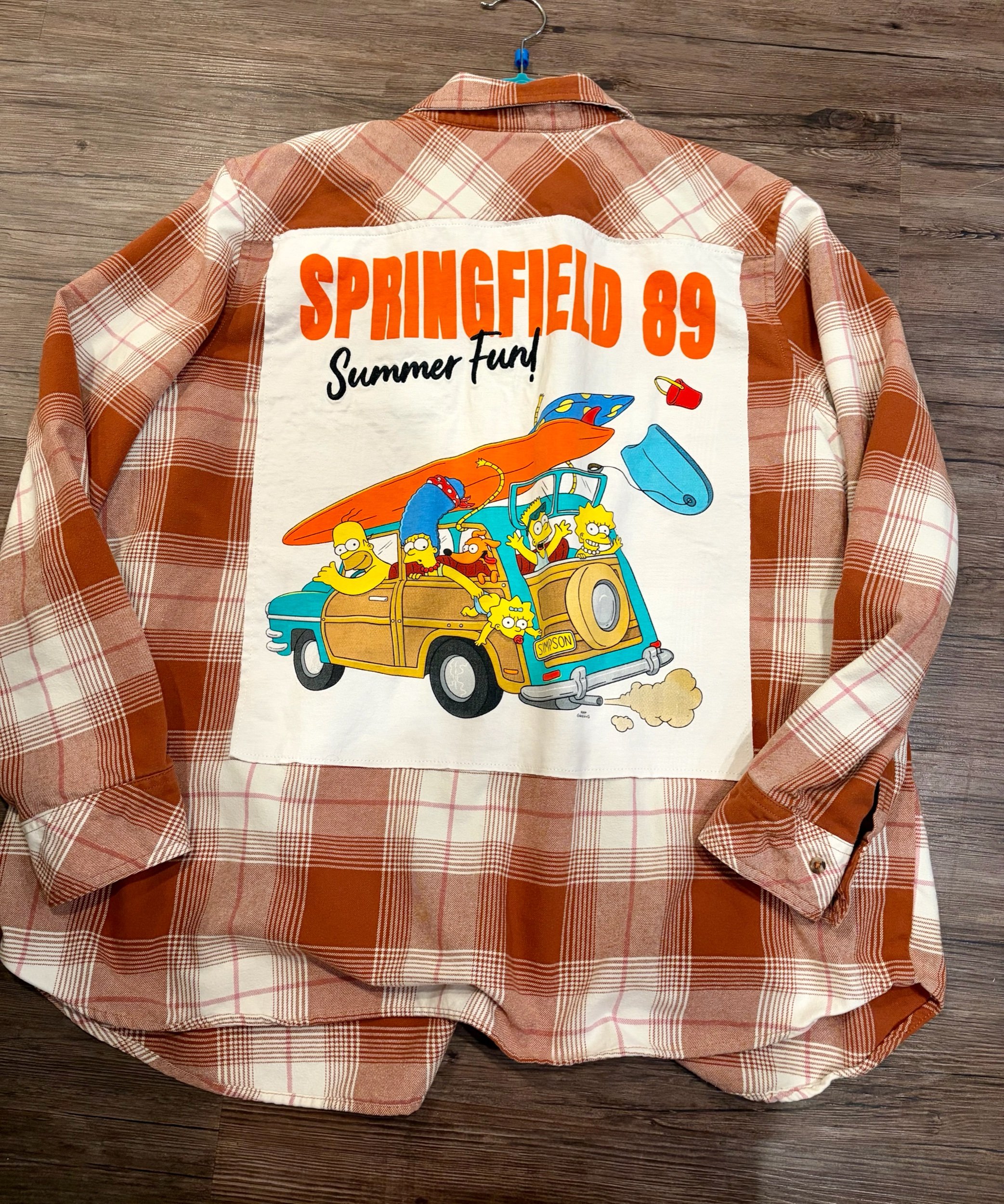Upcycled The Simpsons 2XLarge Flannel