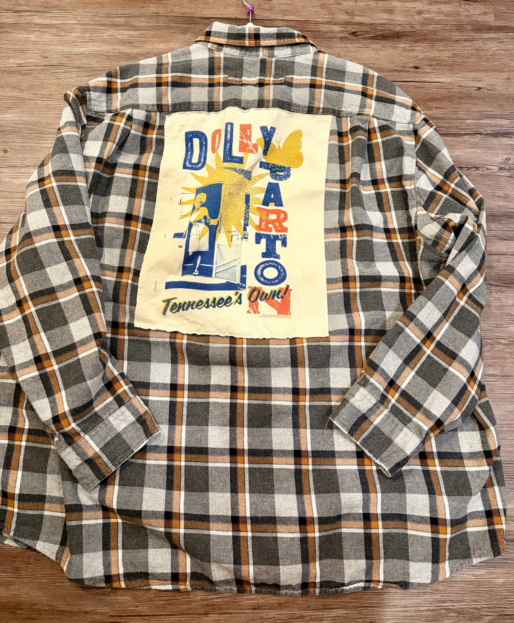 Upcycled Dolly Parton 3XLarge Flannel