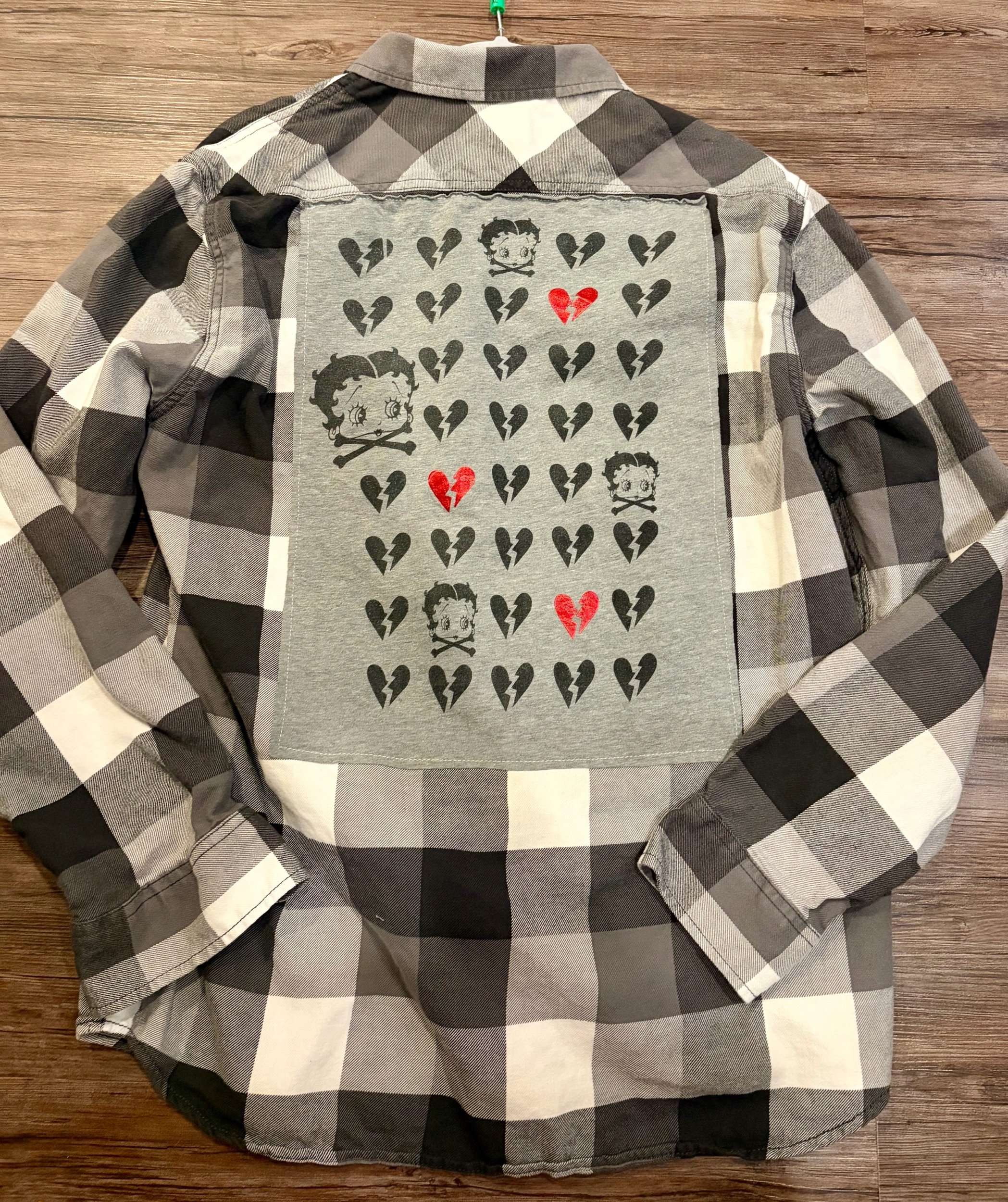 Upcycled Betty Boop X-Large Flannel
