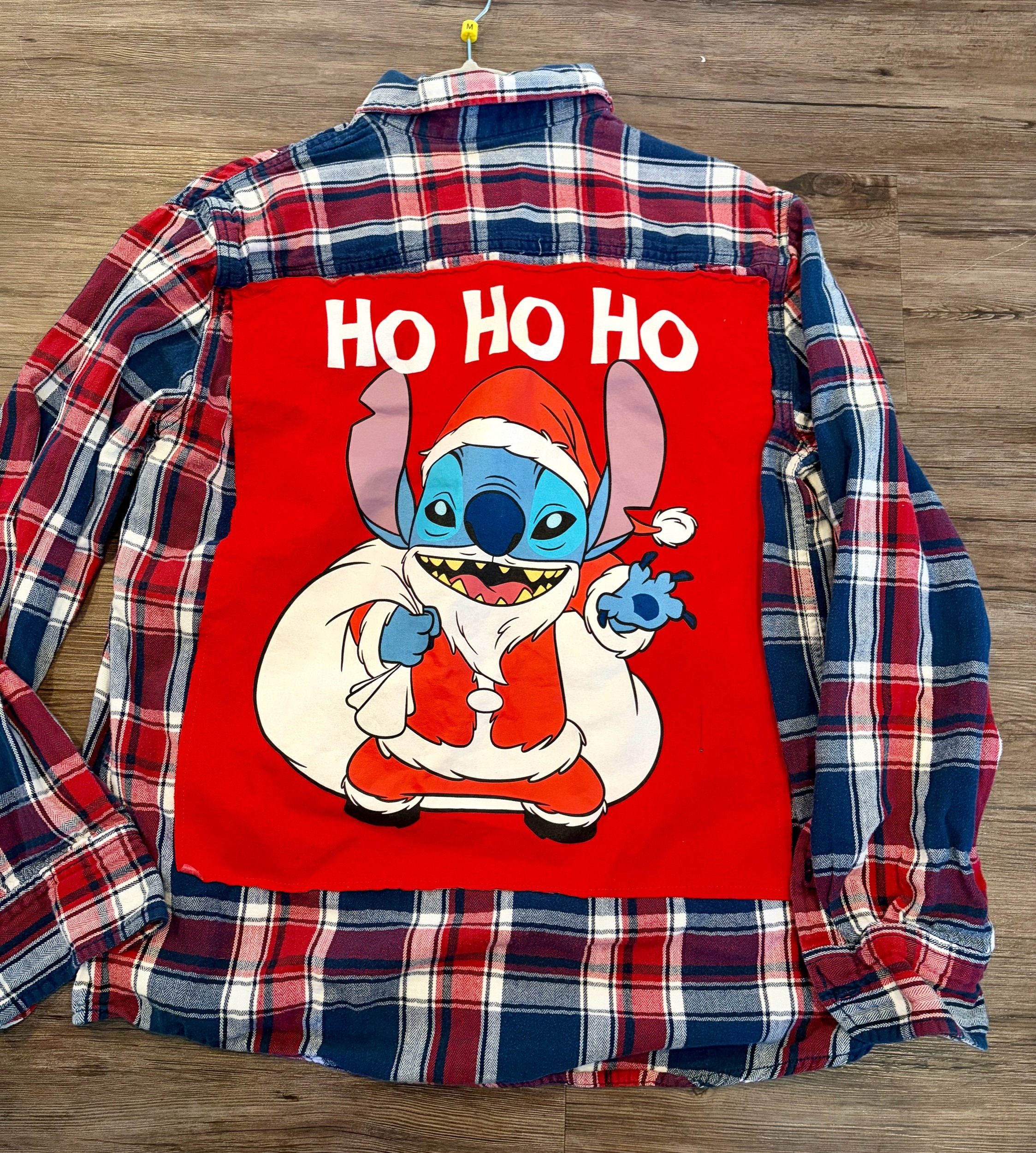 Upcycled Disney Stitch Medium Flannel