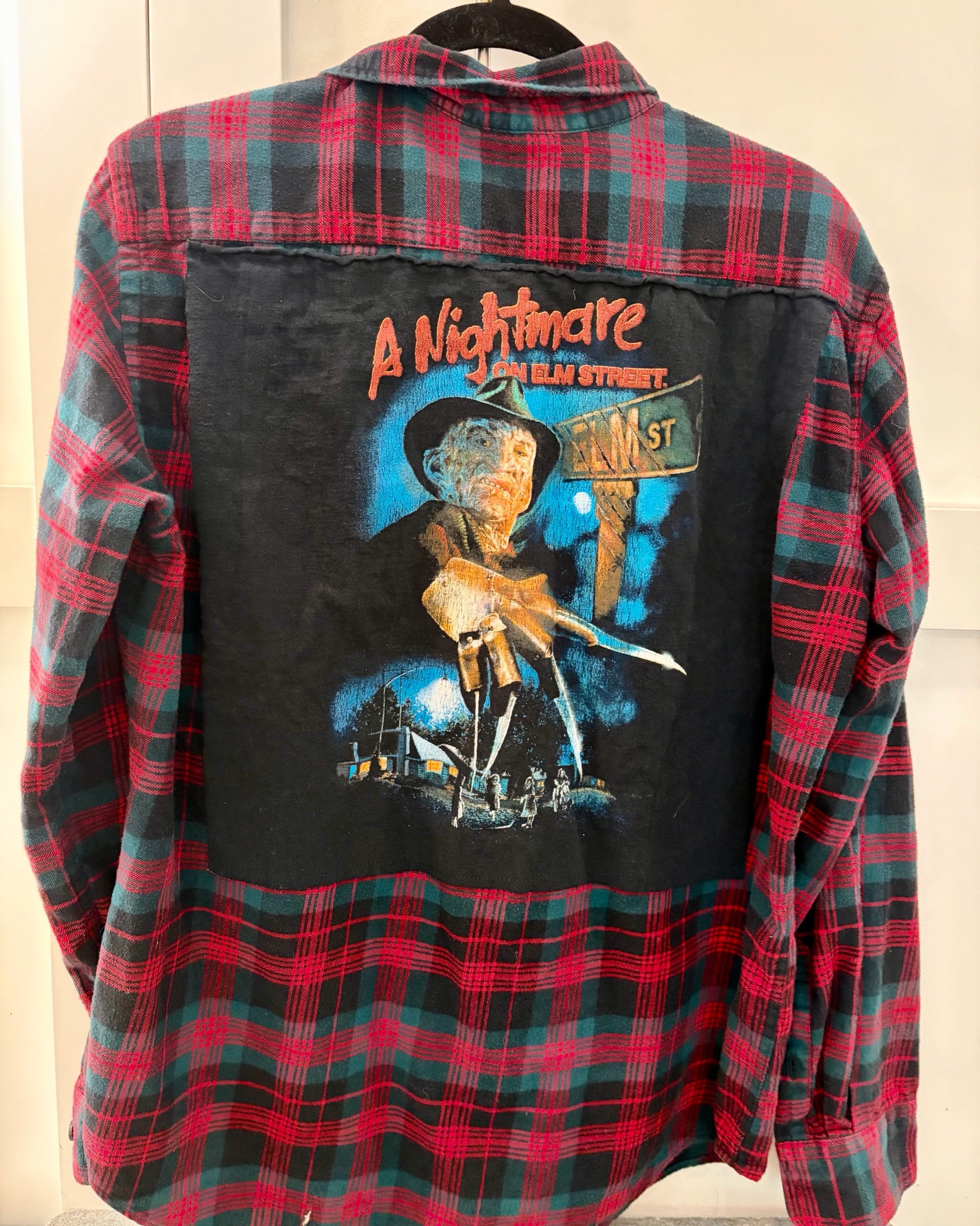 Upcycled Nightmare On Elm Street Medium Flannel