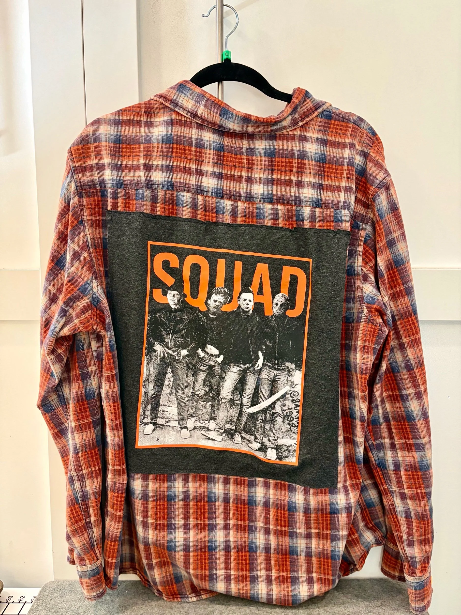 Upcycled Halloween X-Large Flannel