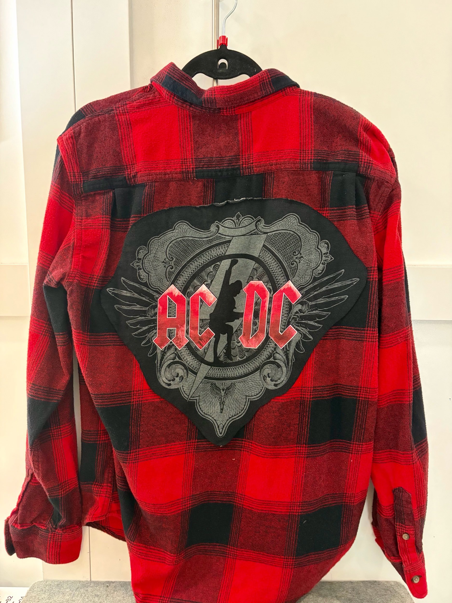 Upcycled AC/DC Large Flannel