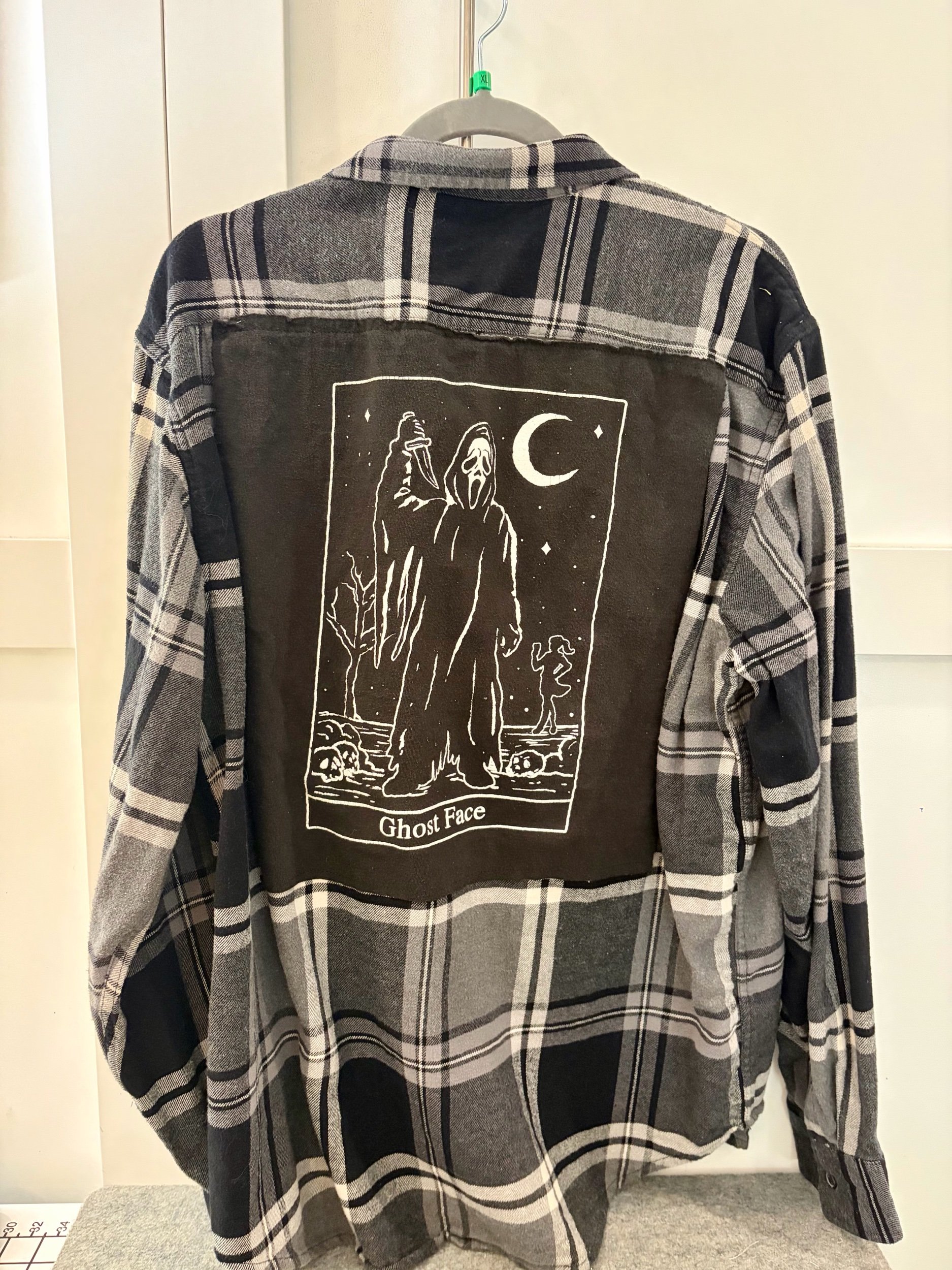 Upcycled Ghost Face X-Large Flannel