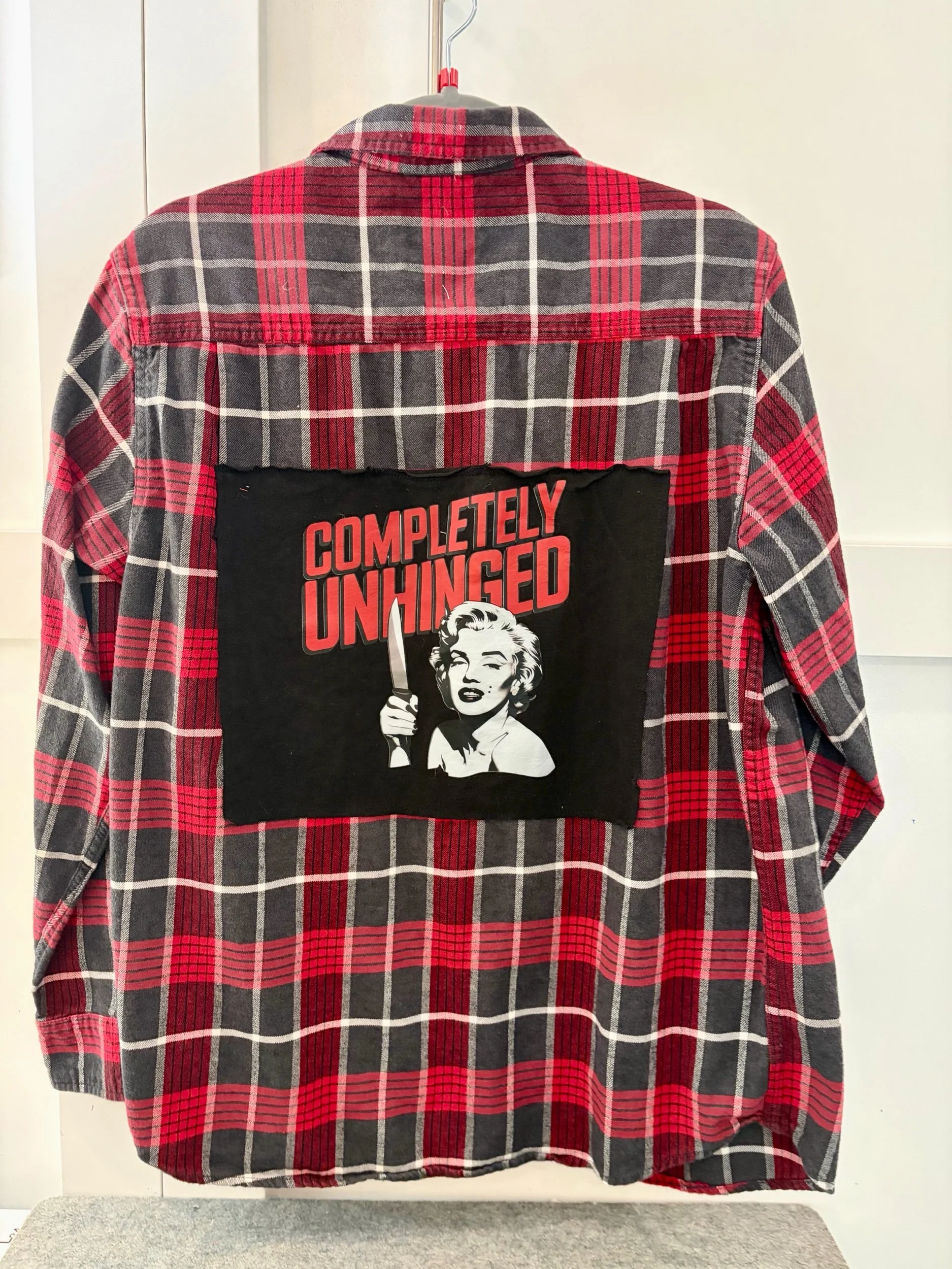 Upcycled Horror Marilyn Monroe Medium Flannel