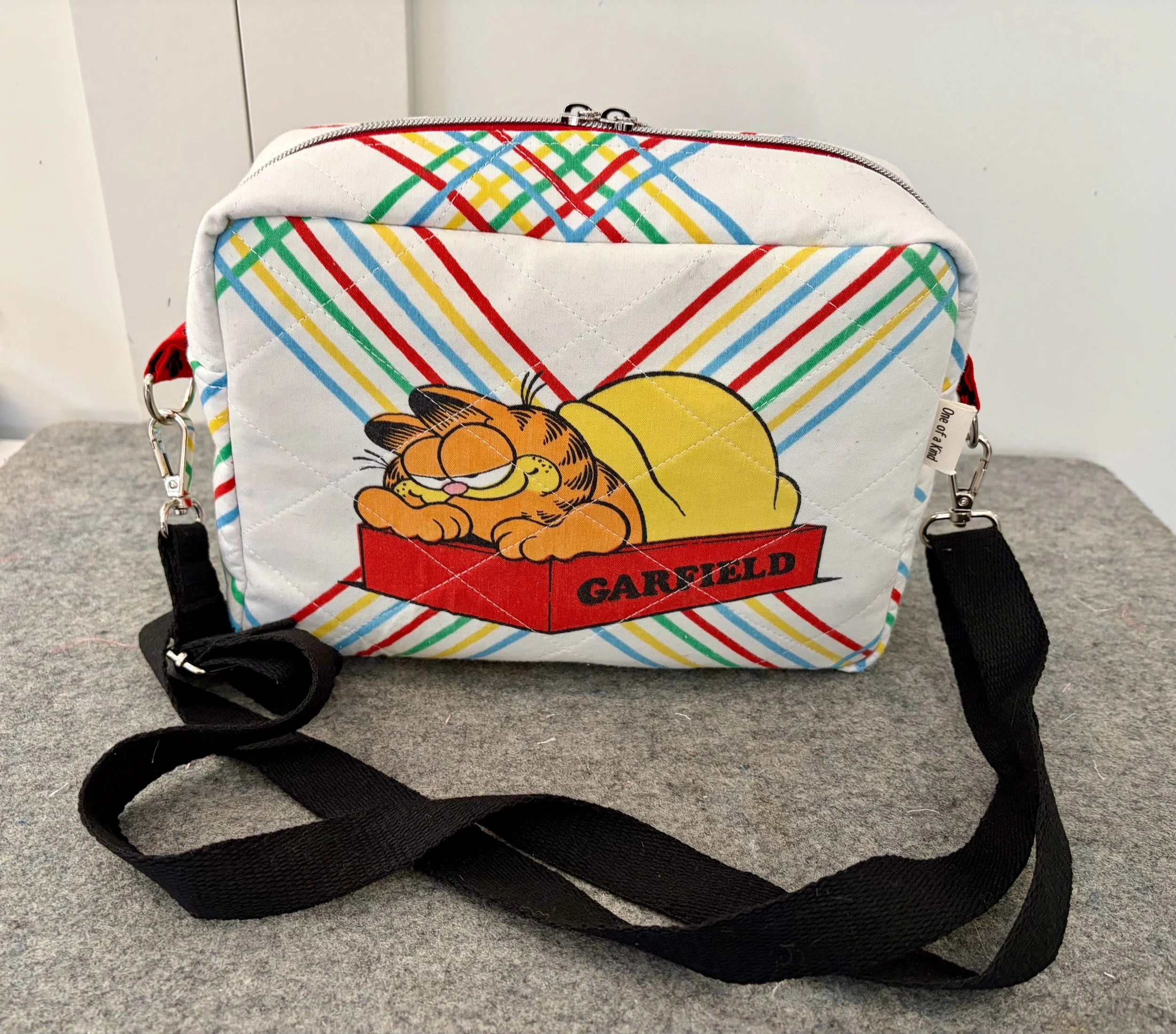 Upcycled Garfield Crossbody Bag
