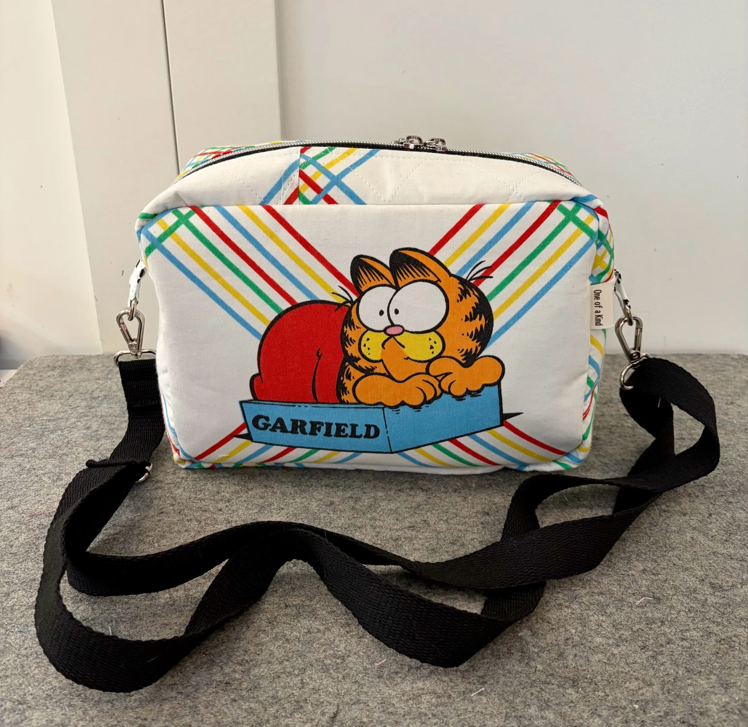 Upcycled Garfield Crossbody Bag