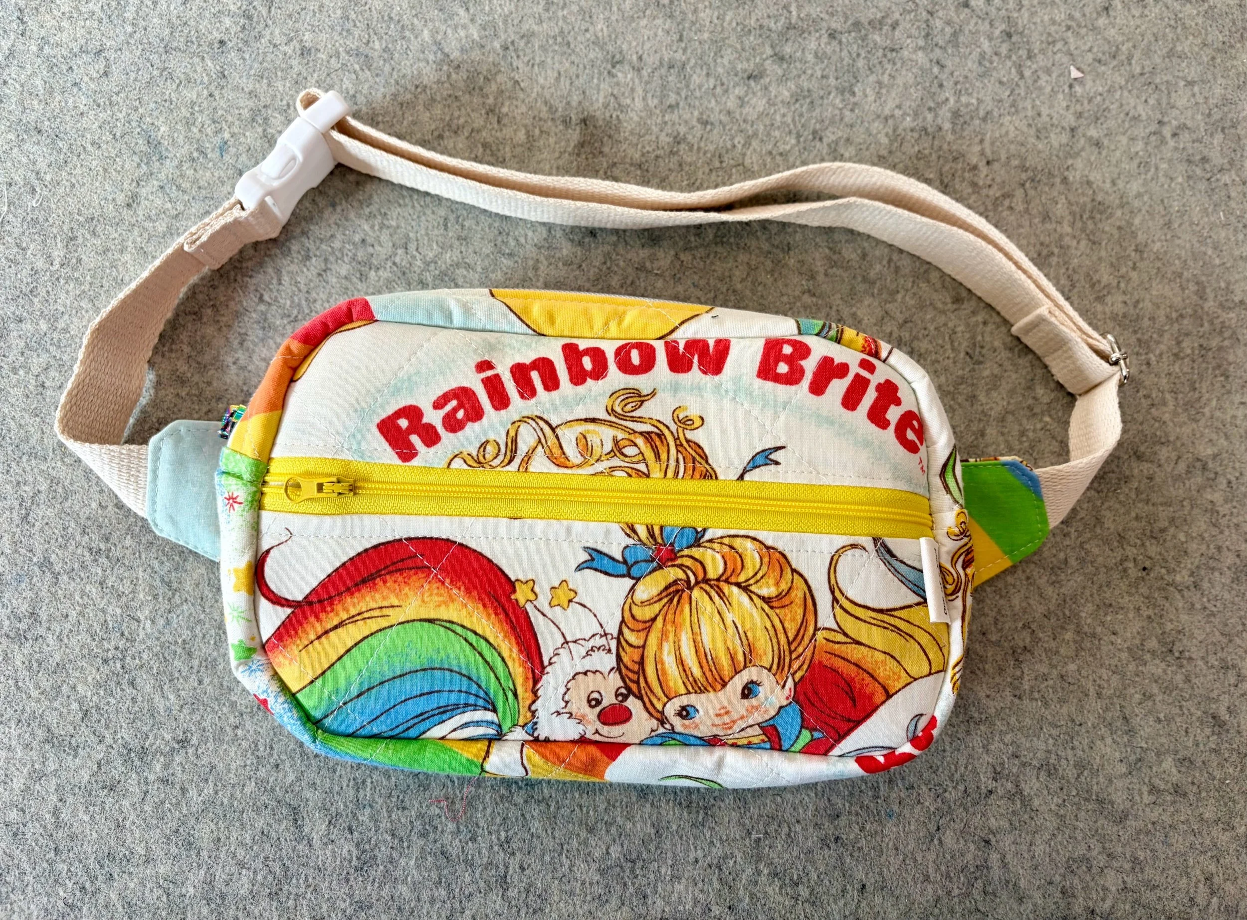 Upcycled Rainbow Brite Fanny Pack