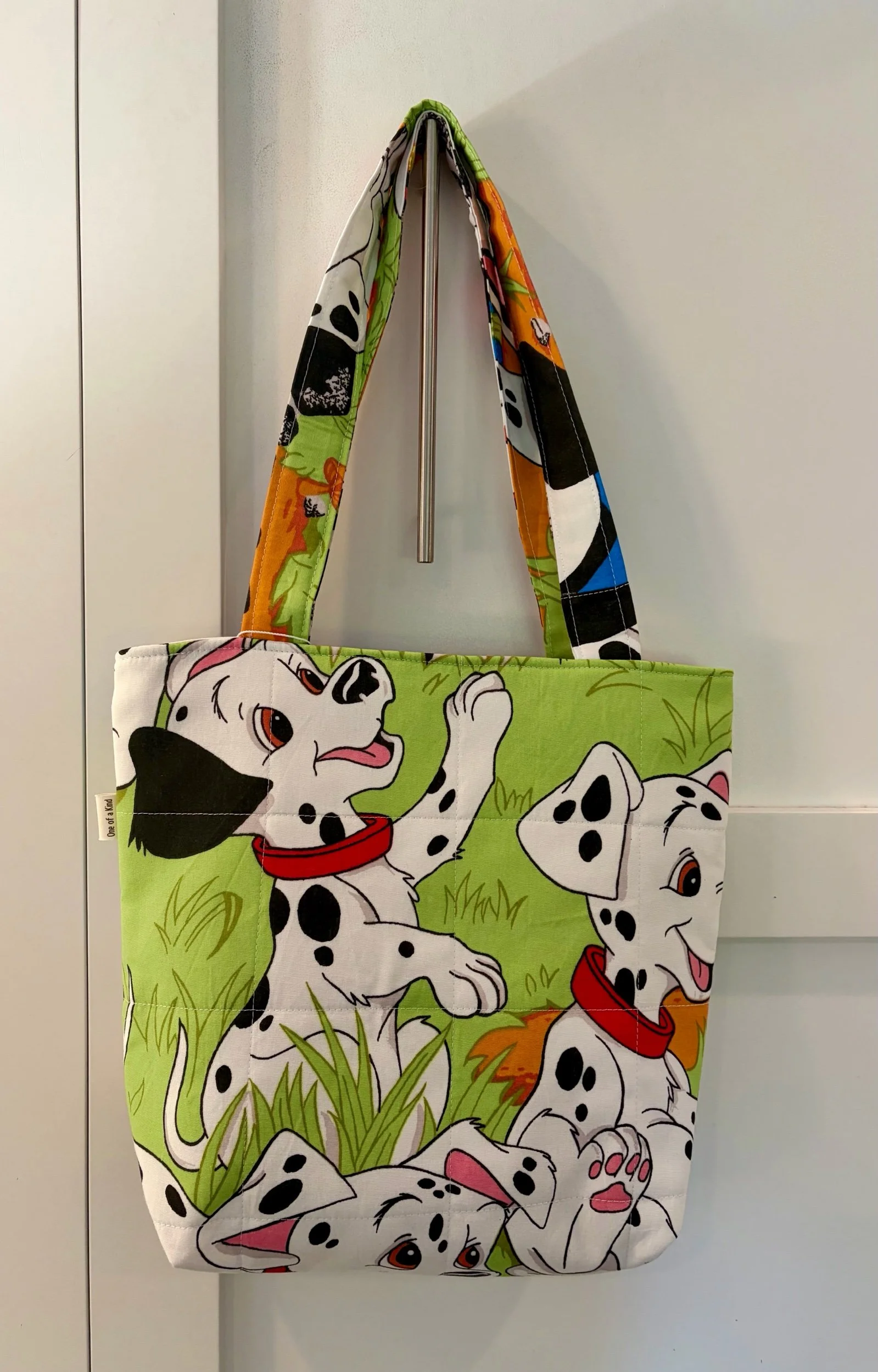 Upcycled Disney 101 Dalmatians Large Zippered Tote