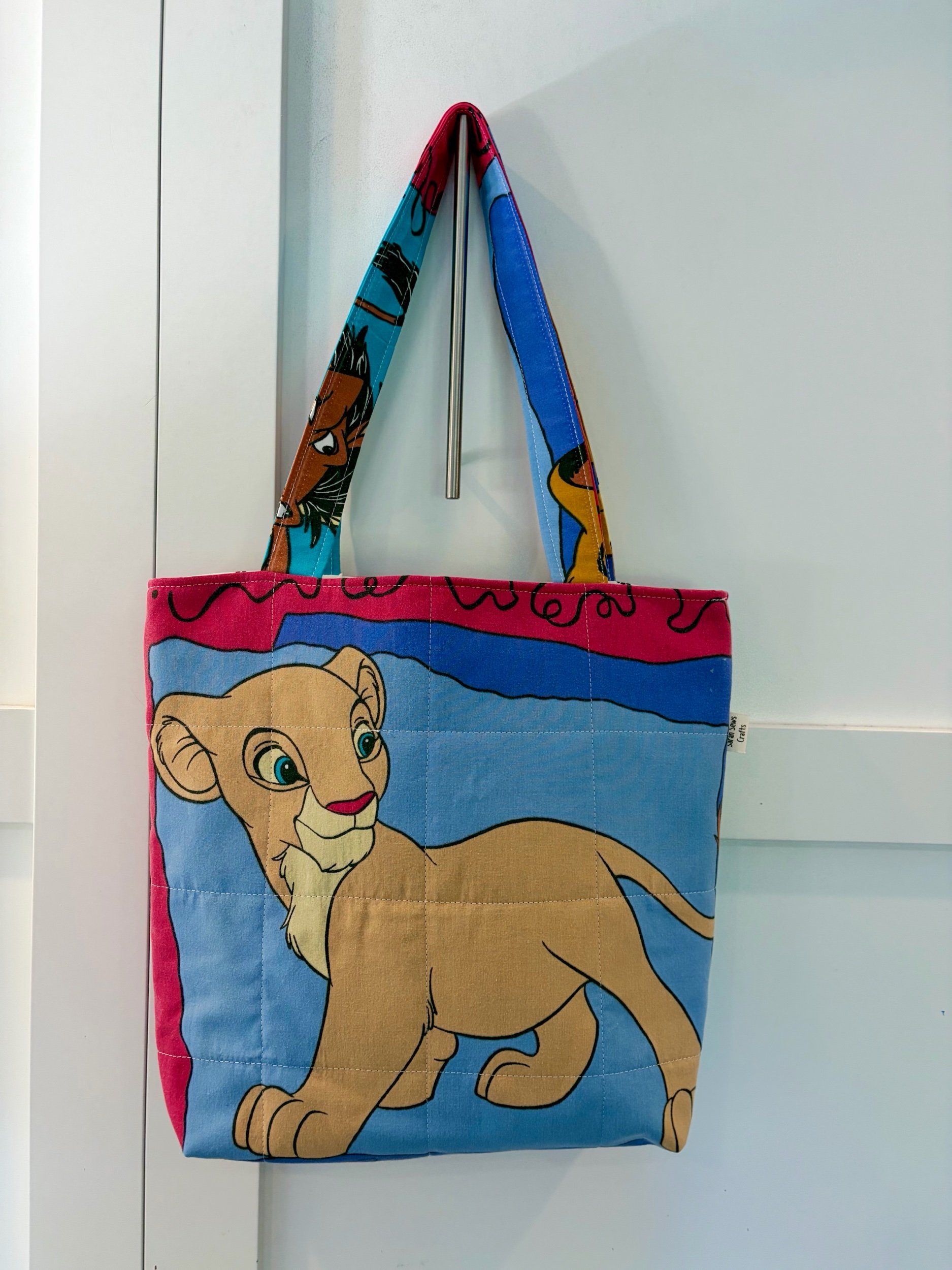Upcycled Disney The Lion King X-Large Zippered Tote