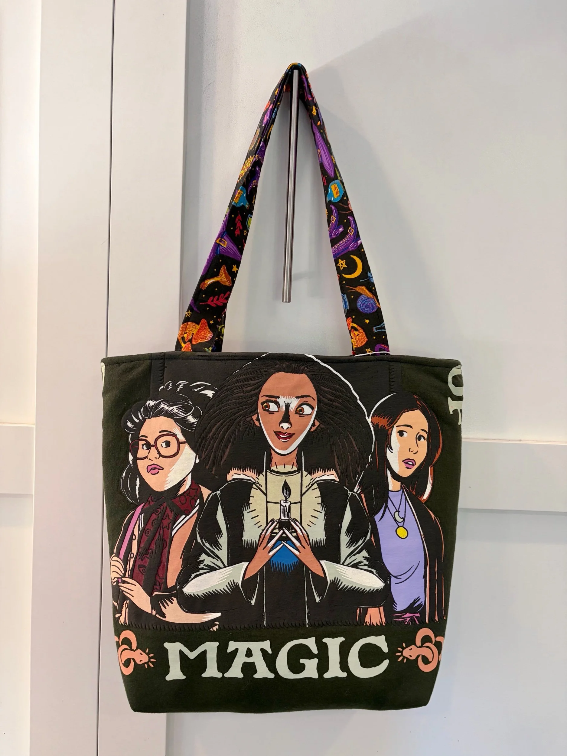 Upcycled Disney Hocus Pocus X-Large Zippered Tote