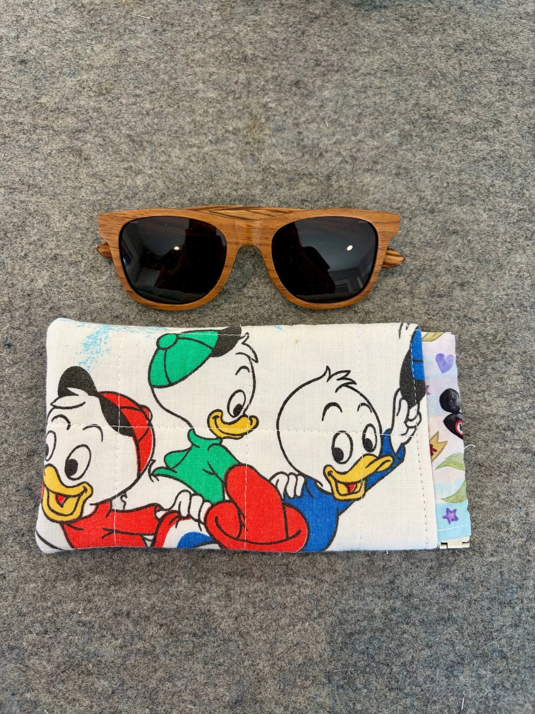 Upcycled Disney Characters Sunglass Pouch