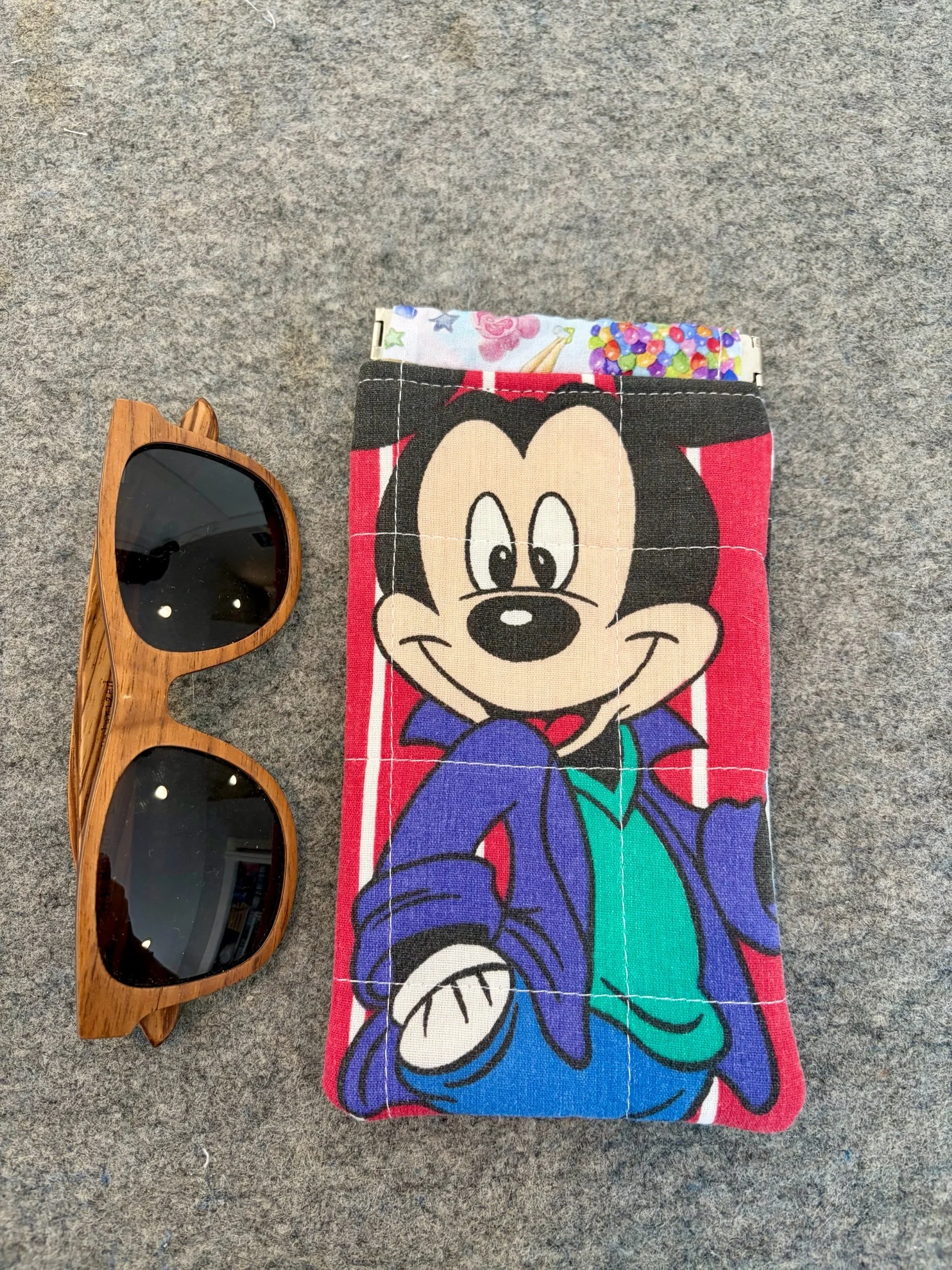 Upcycled Disney Mickey Mouse Sunglass Pouch