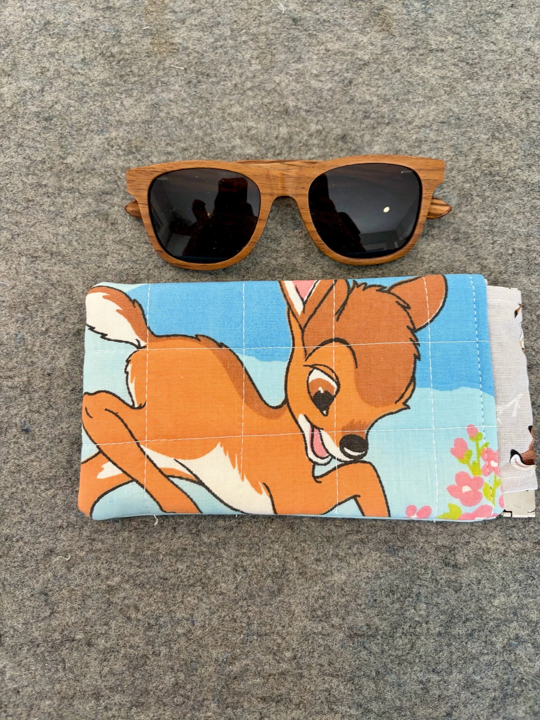 Upcycled Disney Bambi Sunglass Pouch