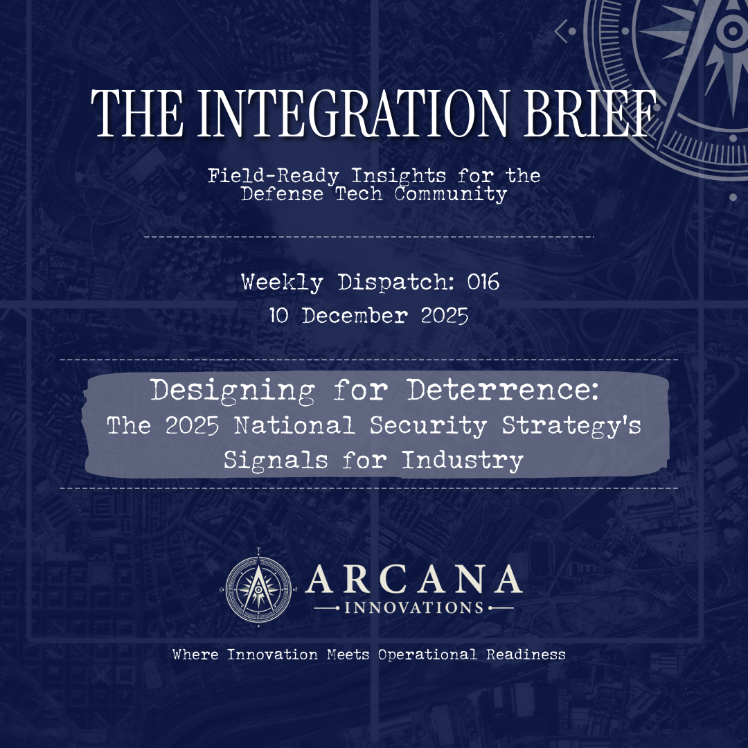 Designing for Deterrence: The 2025 National Security Strategy's Signals for Industry