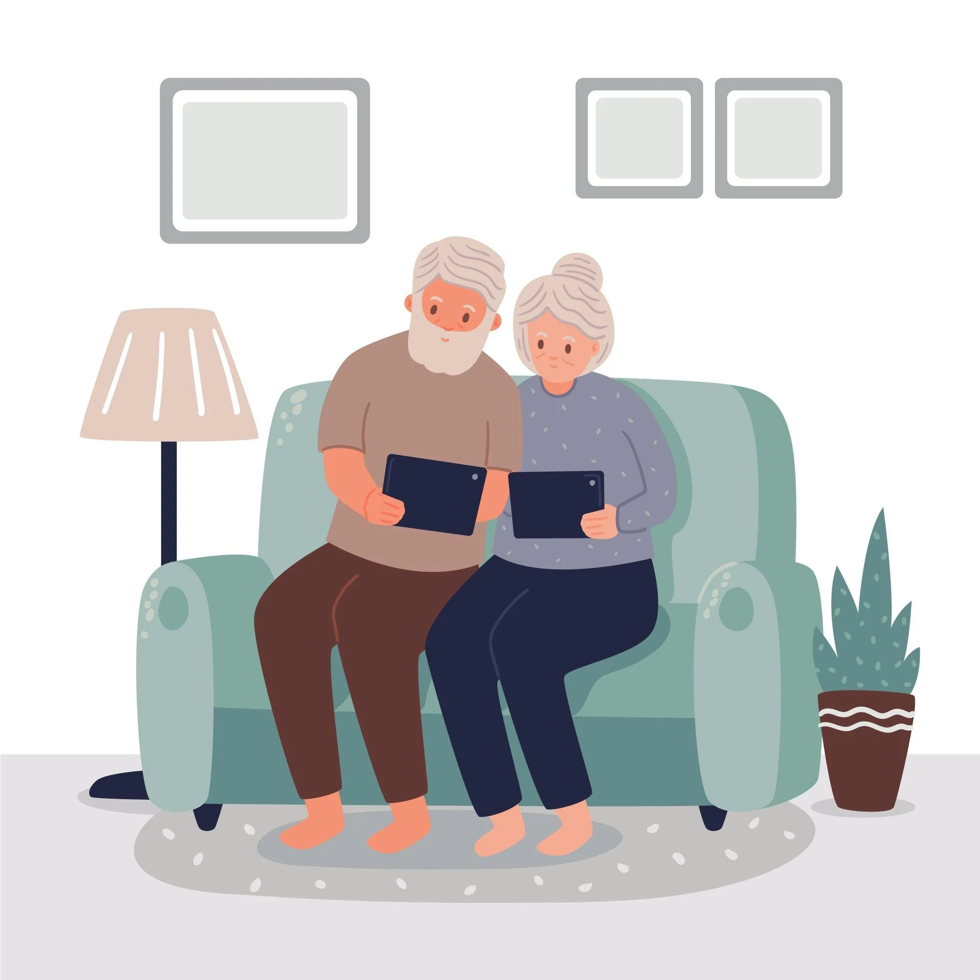 Couple exploring My Aged Care website