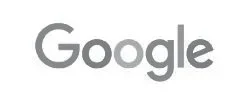 Google logo in gray on a white background