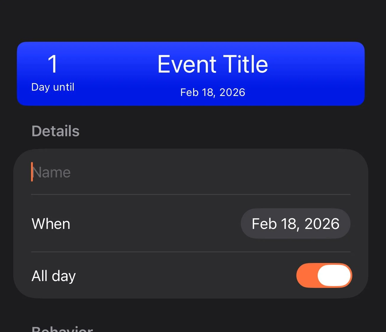 Edit event details
