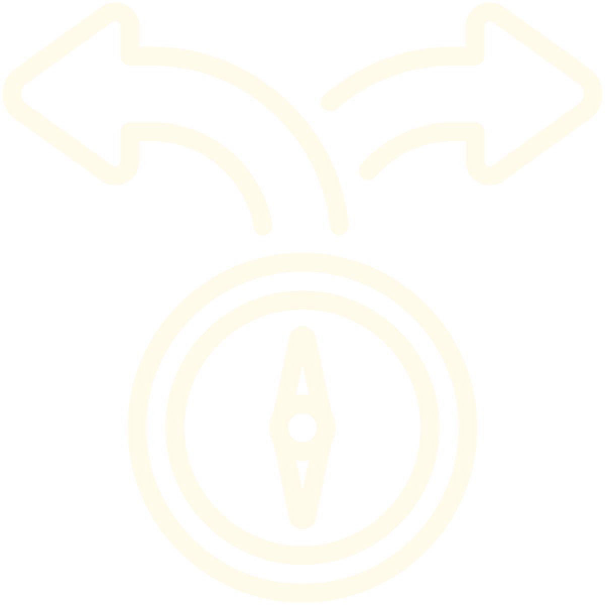Icon of a clock with two arrows pointing in opposite directions, indicating a choice or direction change.