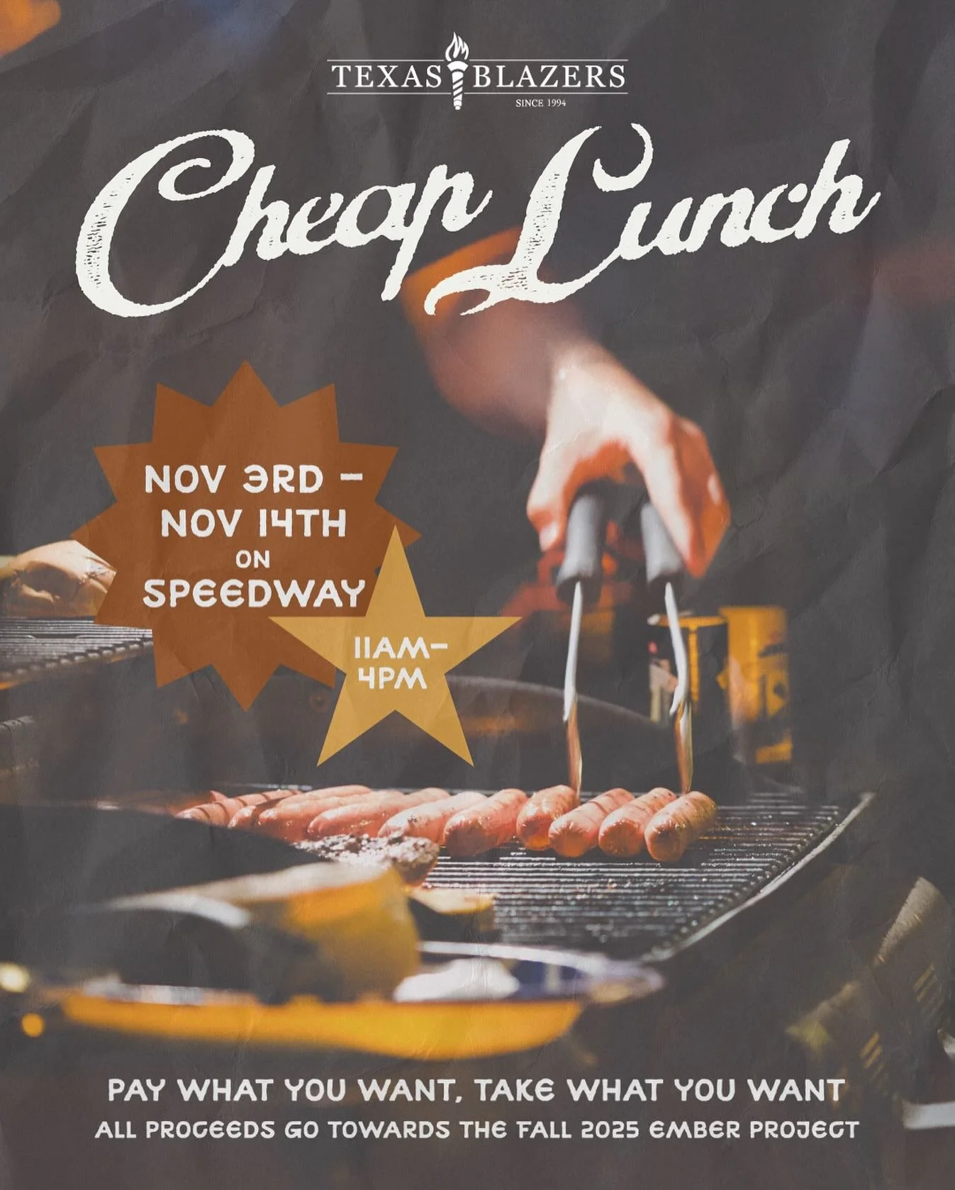 Cheap lunch begins this week, come visit us on Speedway!