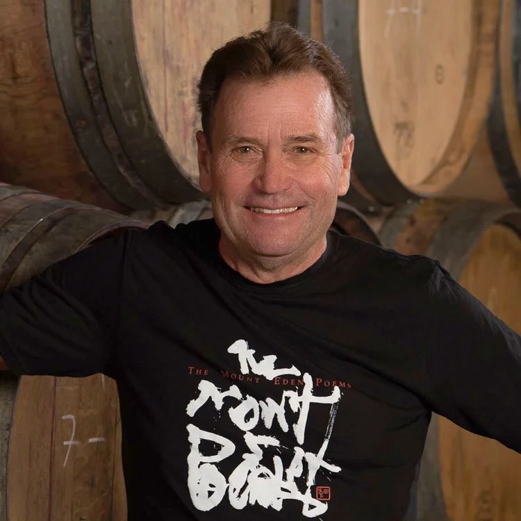 Mount Eden Vineyards winemaker Jeffrey Patterson in the barrel cellar