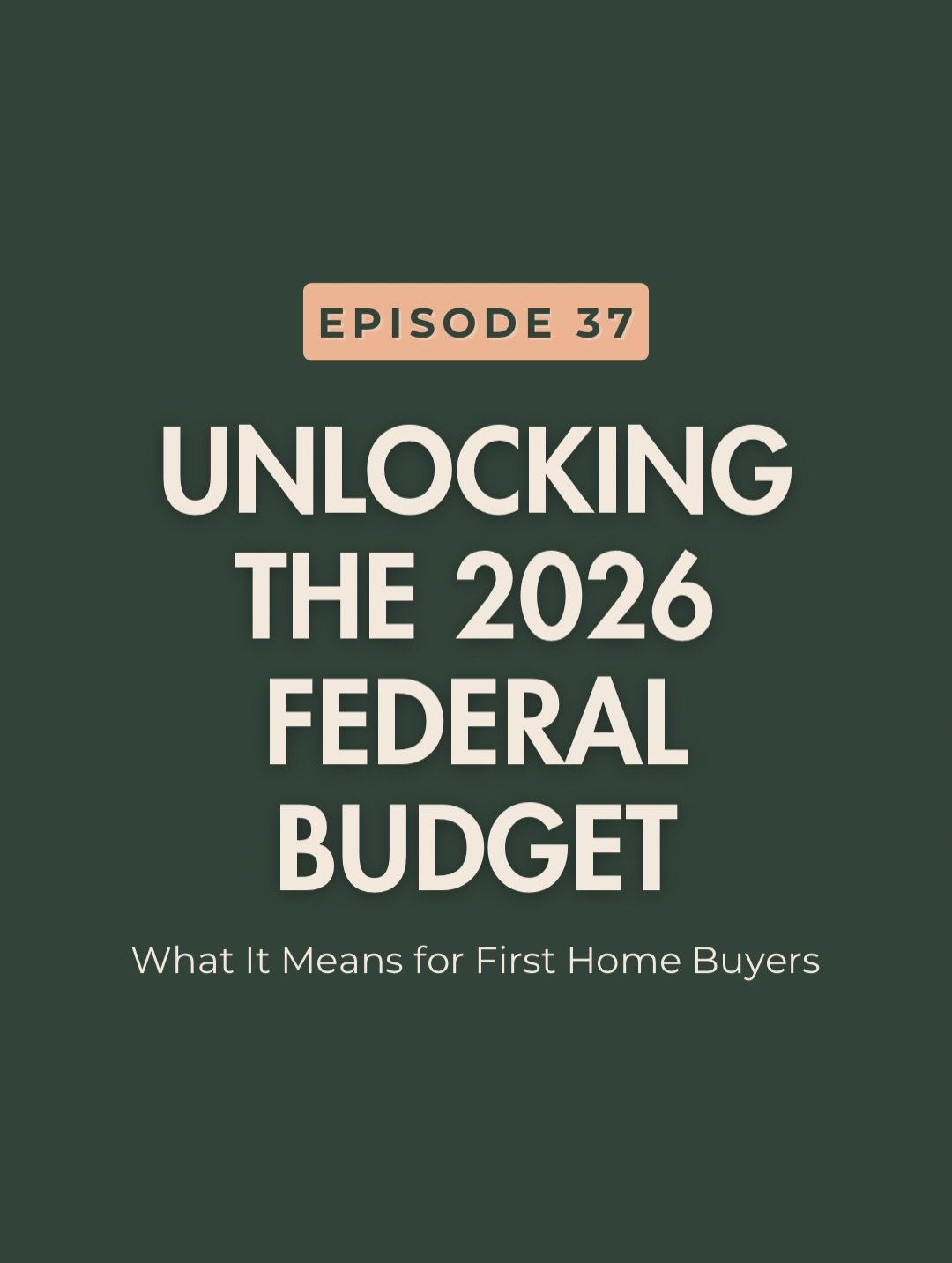 Episode 37 is out now.
 
The 2026 Federal Budget has landed, and if you&rsquo;re a first home buyer, this one is worth understanding.
 
Swipe through for what we cover, then jump on and listen wherever you get your podcasts.
 
#firsthomeunlocked #fir