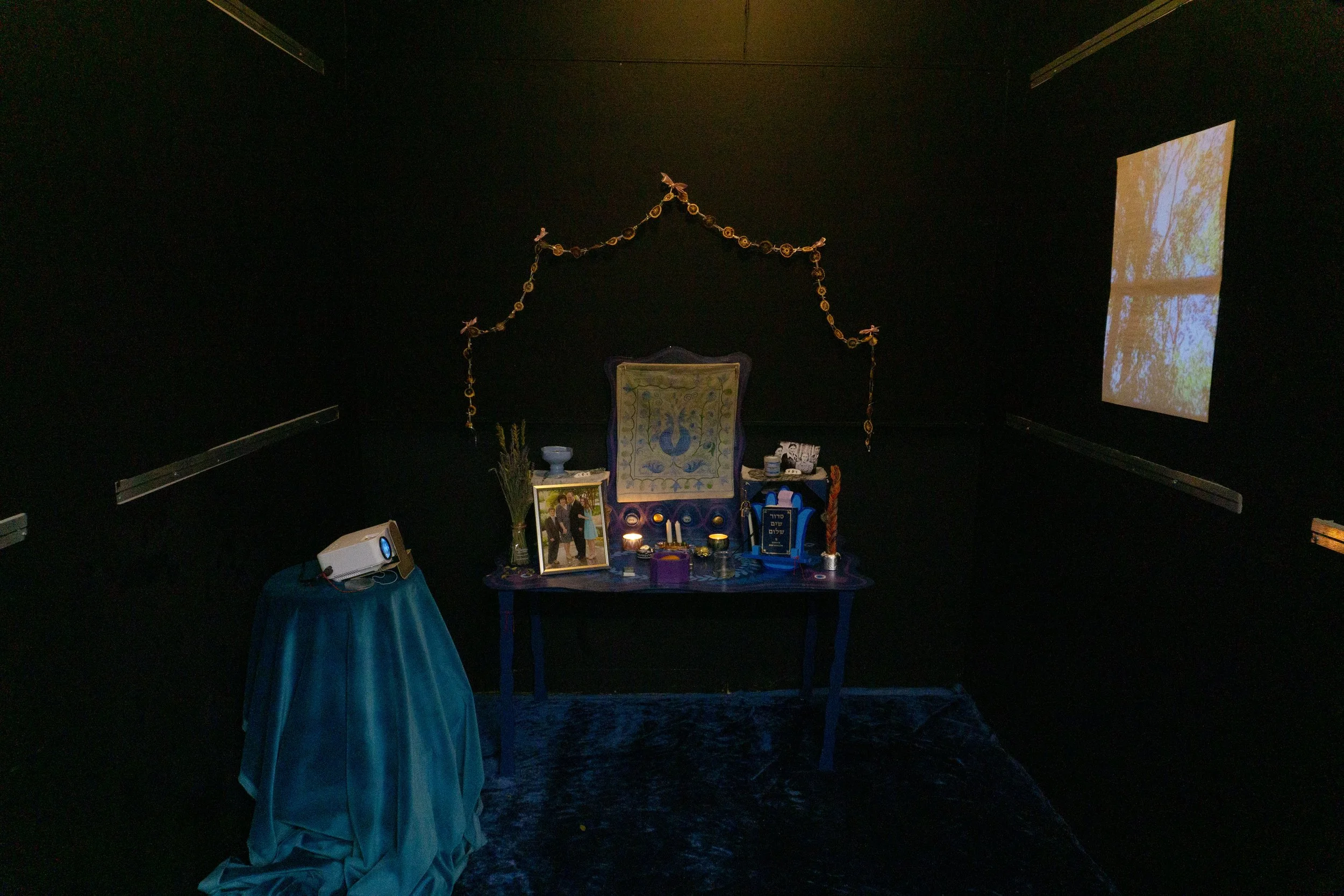 altar, hand-painted wood, 2022