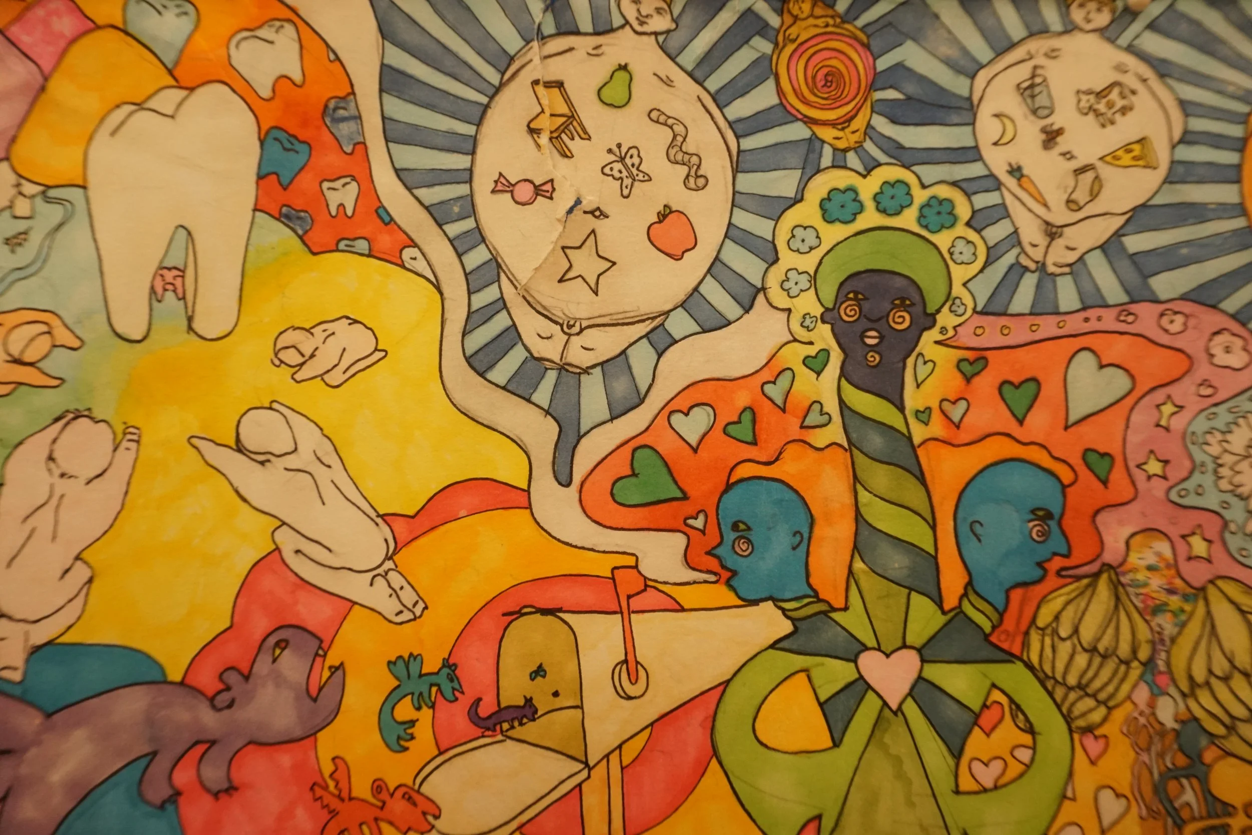 into the orchard, pen and marker on paper, 2021