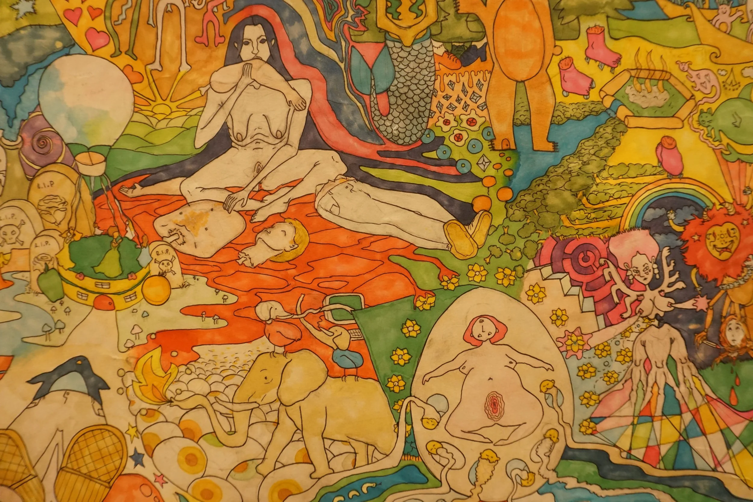 into the orchard, pen and marker on paper, 2021