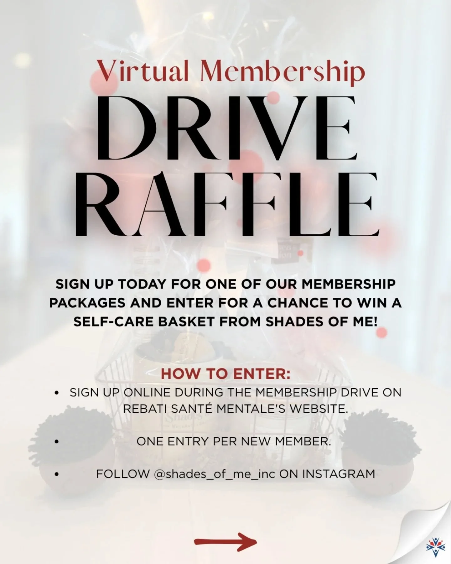 💚 Virtual Membership Drive Raffle! 💚

Join our mission to rebuild mental health in our communities &mdash; and treat yourself while doing it! 🧠✨

When you sign up for one of our membership packages, you&rsquo;ll be entered for a chance to win a Se