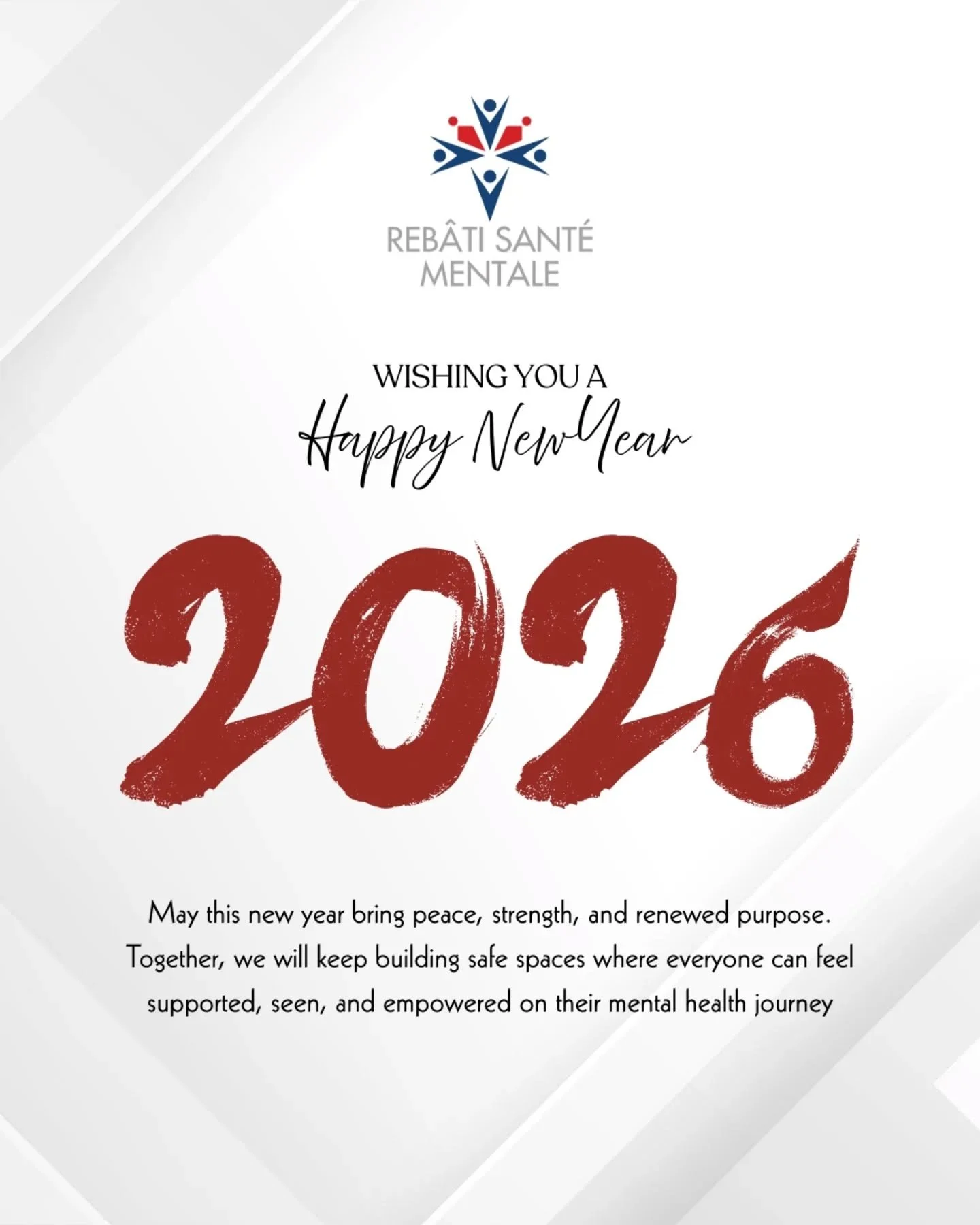 ✨ Happy New Year 2026 from Rebati Sant&eacute; Mentale ✨
As we step into a new year, we&rsquo;re filled with hope, gratitude, and a renewed commitment to mental wellness. 💙

May 2026 brings you peace, strength, healing, and new beginnings. Together,