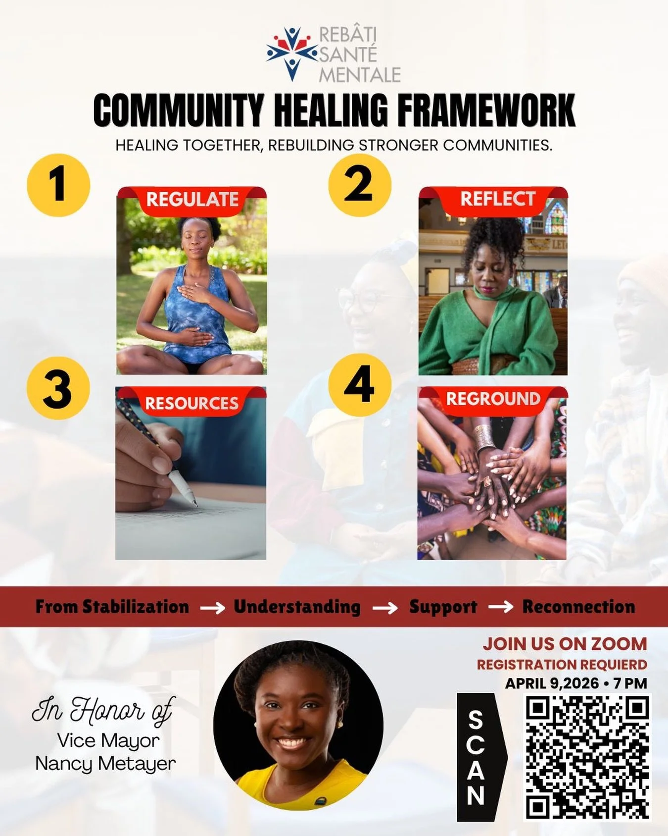 As we continue to honor Vice Mayor Nancy Metayer, we invite you to join us for a meaningful evening of community, reflection, and healing. 🤍

This space is for you&mdash;whether you need to pause, process, or simply be held in community. Together, w