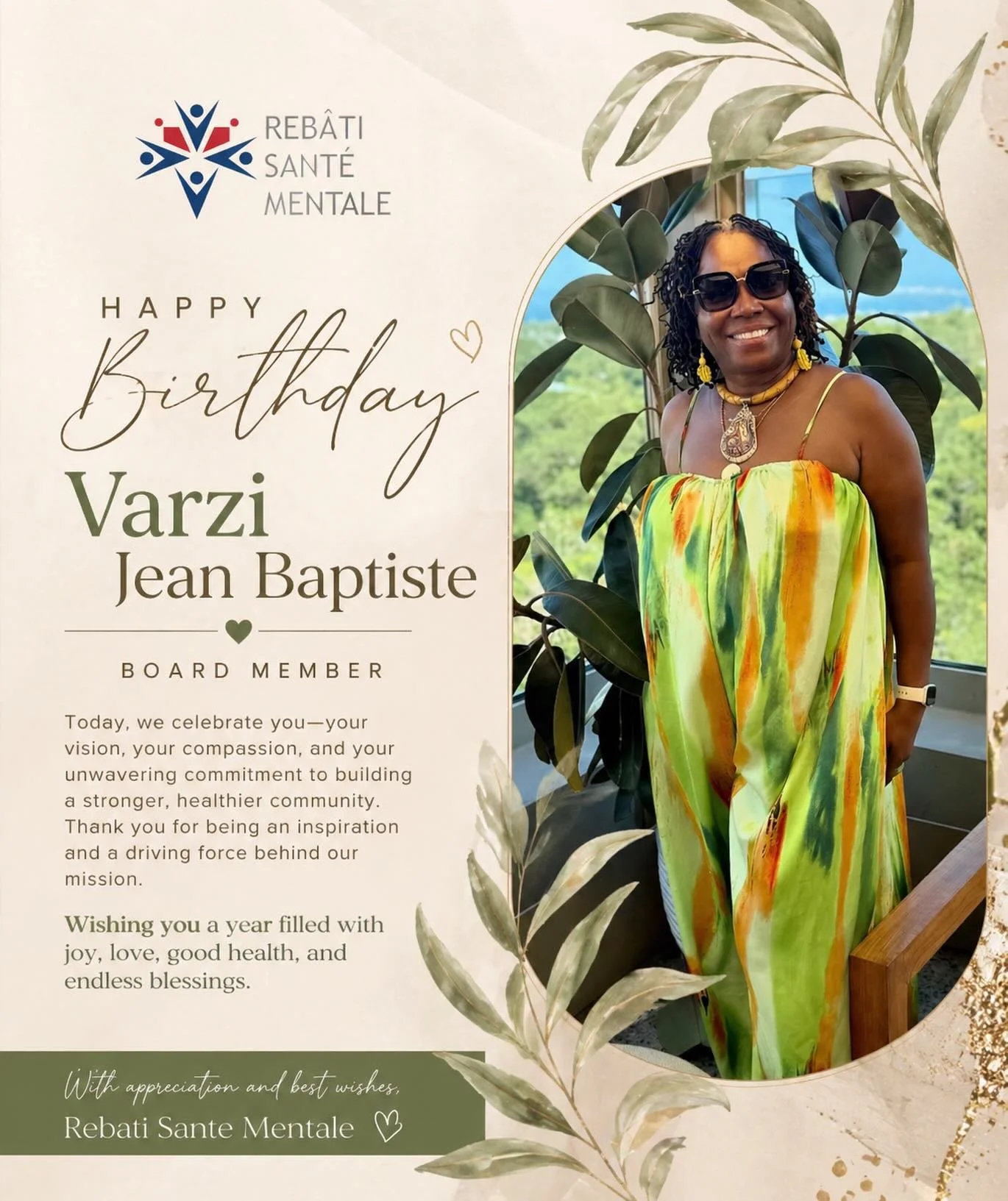 Today we celebrate one of our amazing board members, Varzi Jean-Baptiste 🎉

A true A+ player, Varzi consistently goes above and beyond to get things done. She is a powerful community and social change agent who stops at nothing to ensure that the yo
