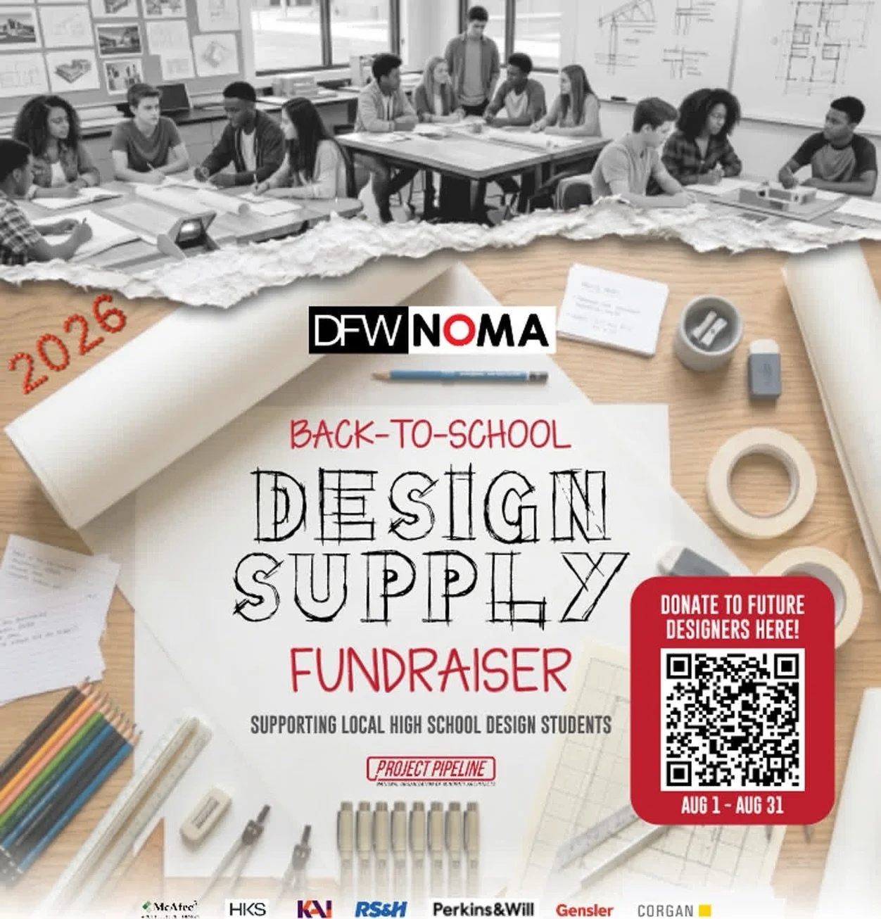 🚨 Hey DFW NOMA! 👋🏾

Happy Back-to-School Week! This year, we thought it would be a great opportunity for DFW NOMA to support our local high school educators and future designers. 🎒📐✏️

We&rsquo;ve connected with local high schools with architect
