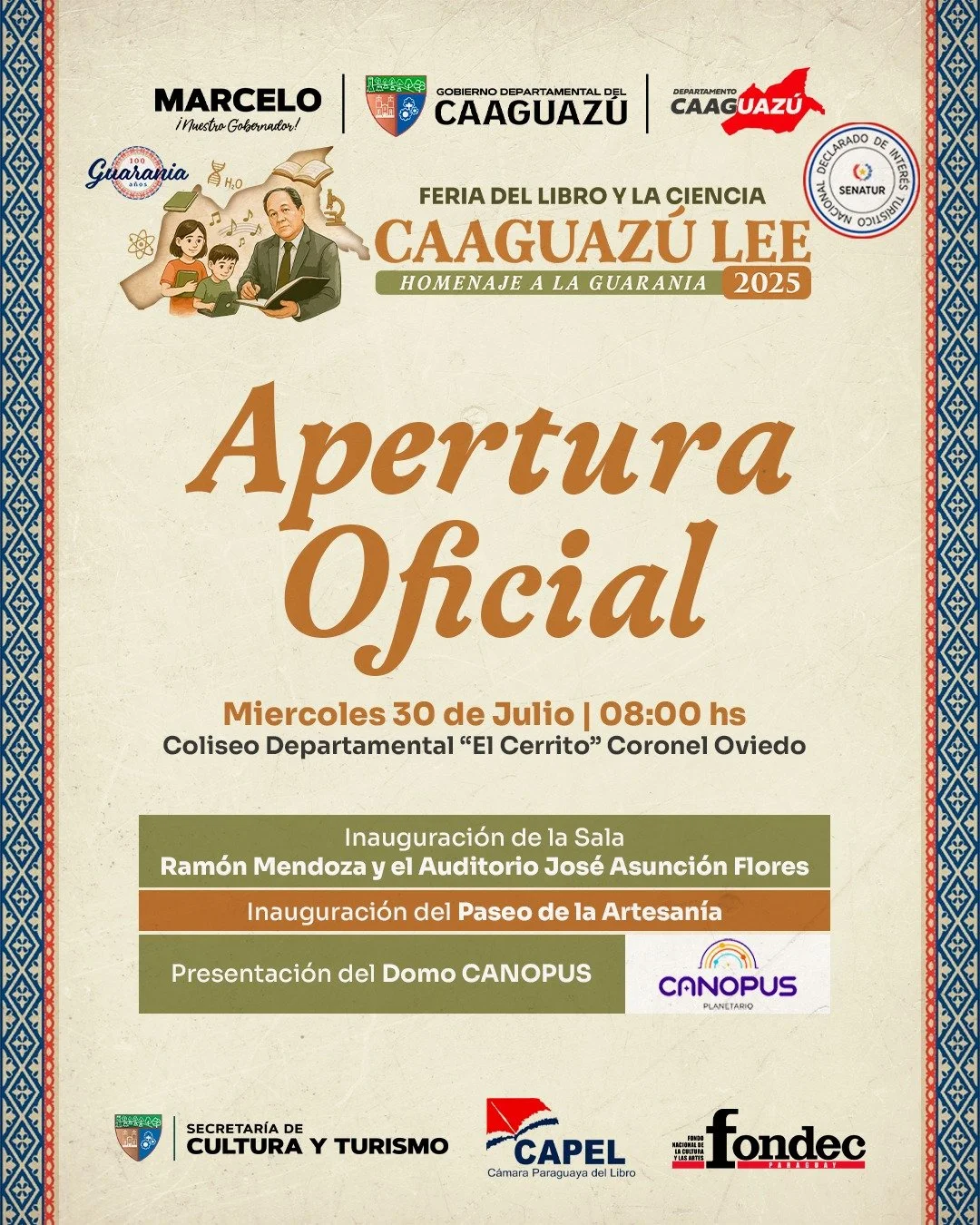 Feria del libro “Caaguazú lee 2025”