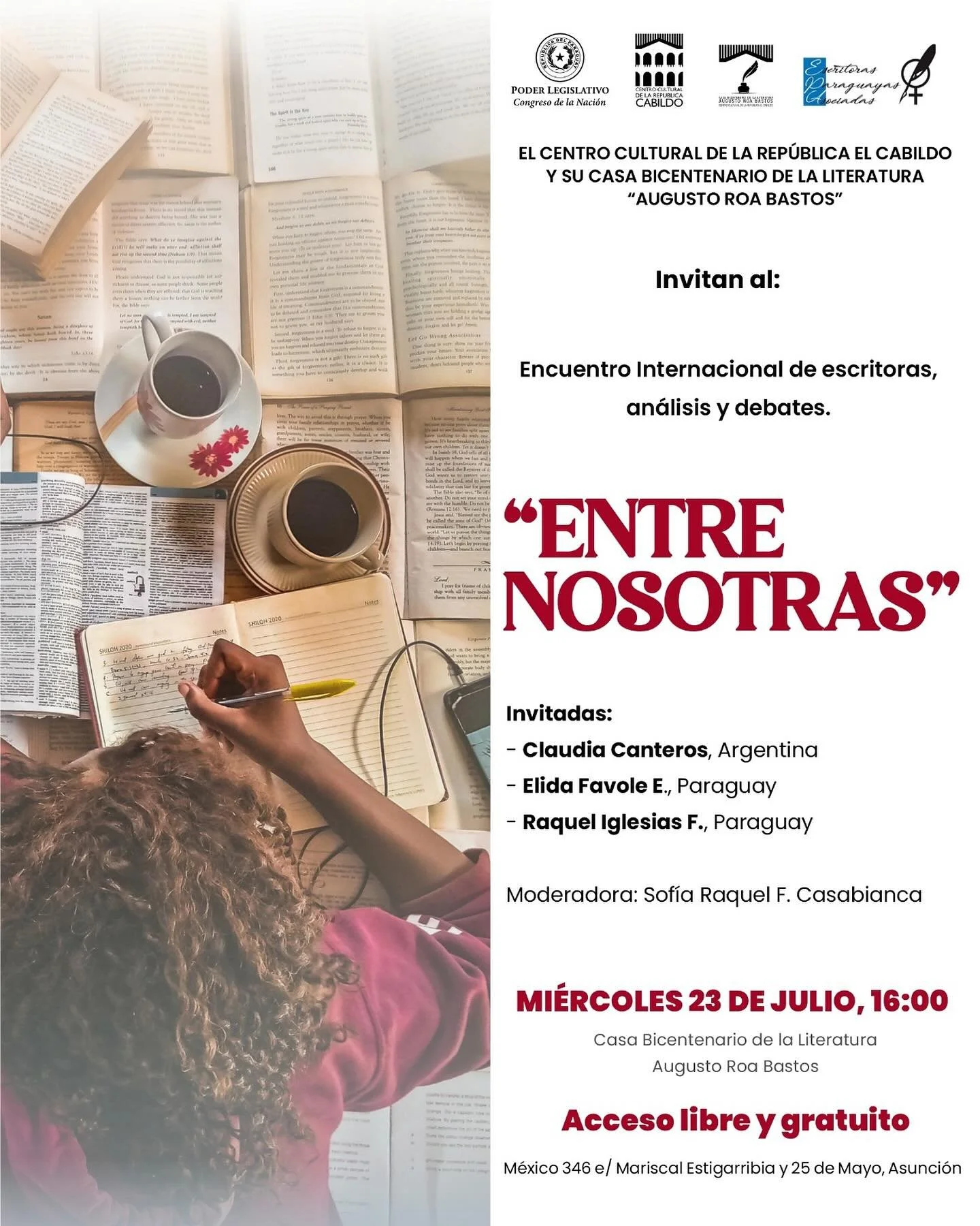 “Entre nosotras”, encuentro internacional de análisis y debate 