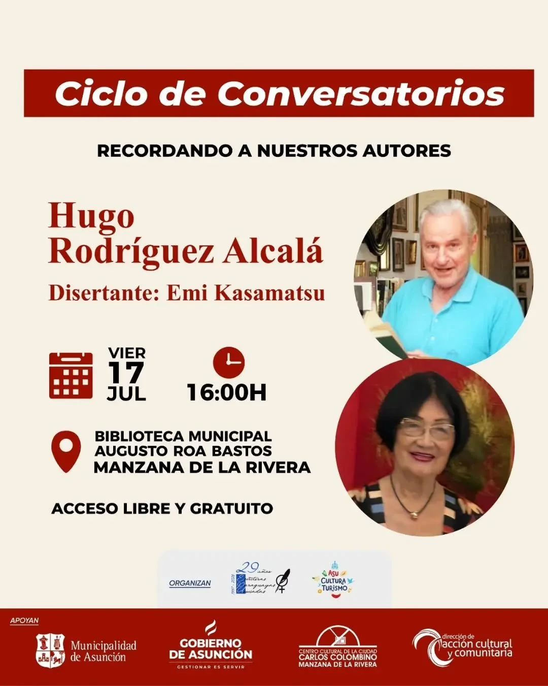“Recordando a nuestros autores”, con la escritora Emi Kasamatsu