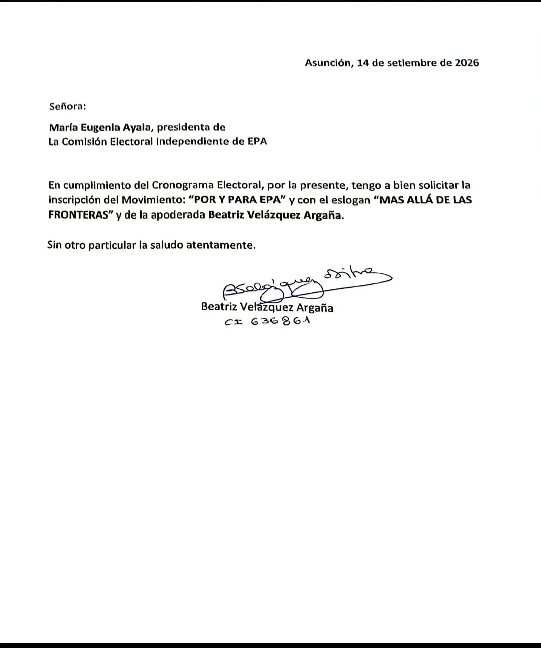 Listas inscriptas