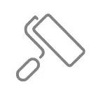 Paint roller with paint on it