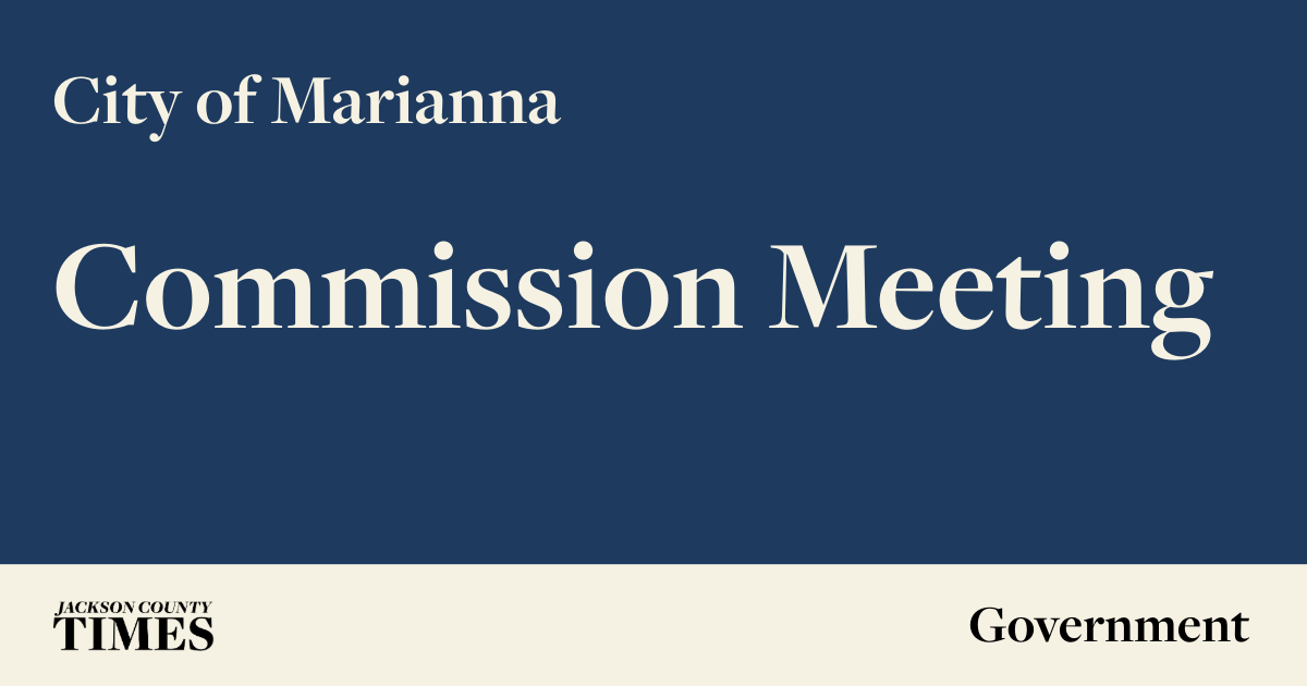 The Marianna City Council will meet at 6:00 p.m.