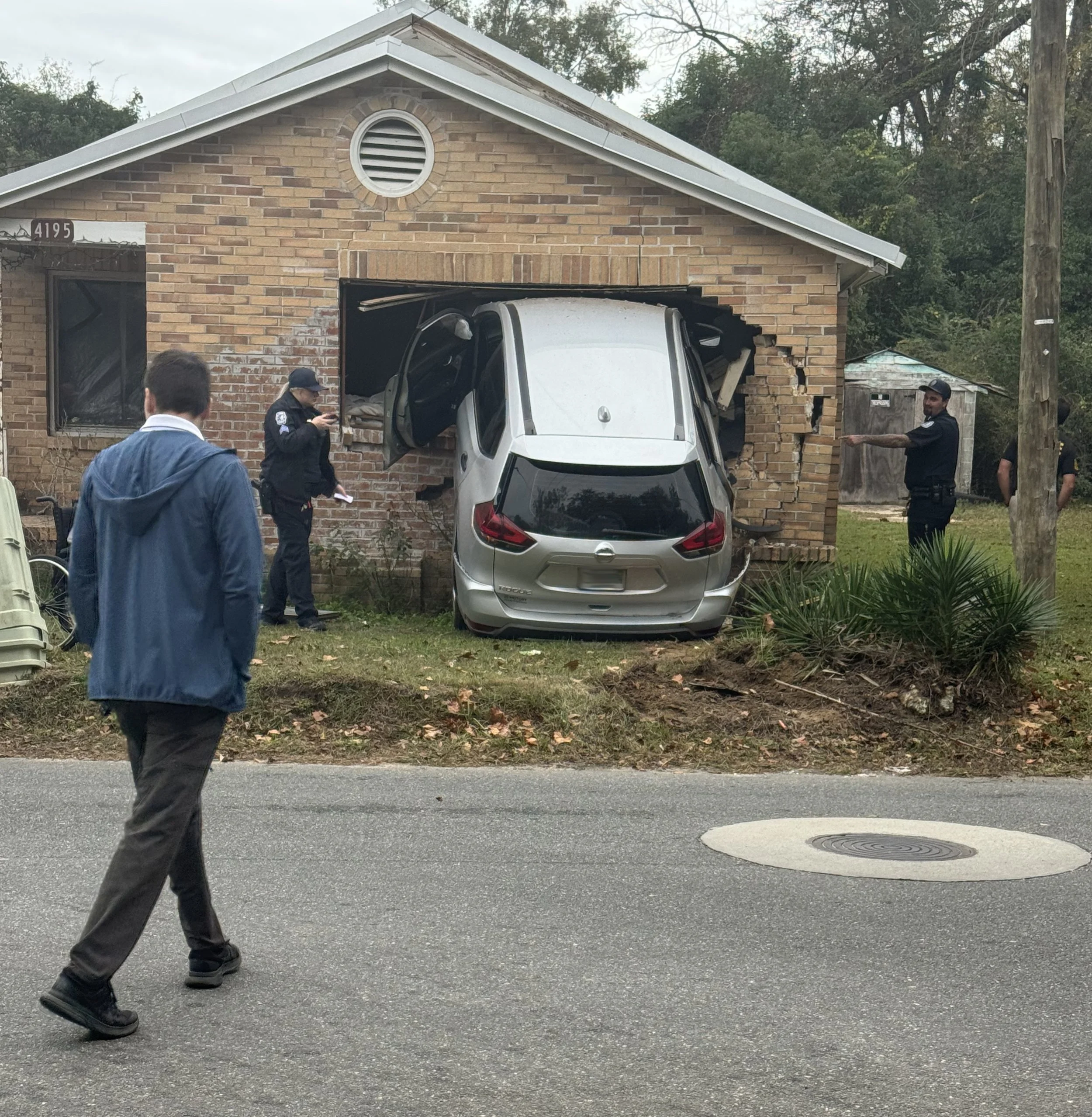No One Injured in Car vs. House Accident