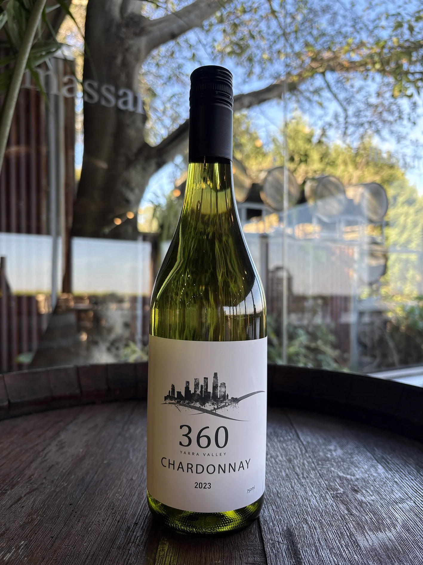 360 Chardonnay wine bottle