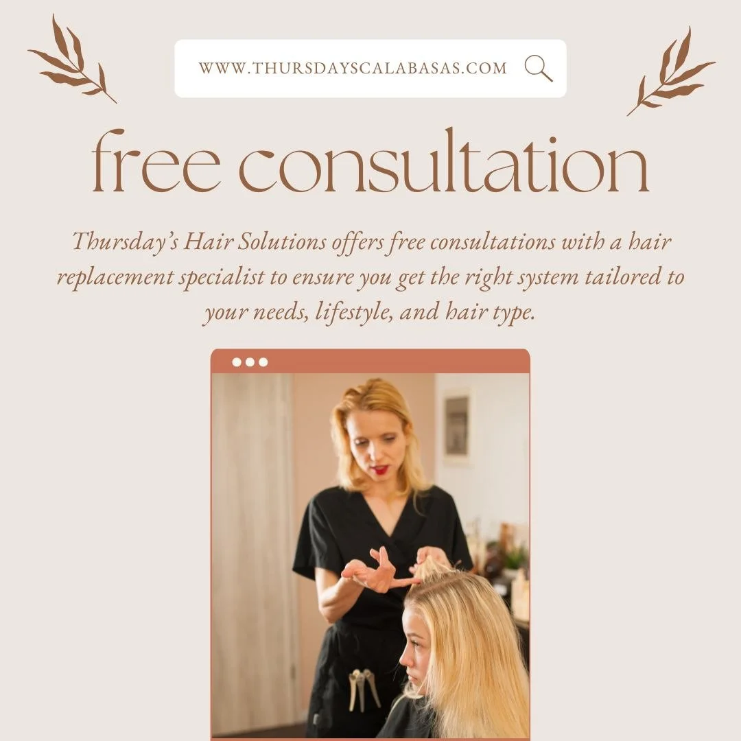 🌟 Your Hair Journey is Personal, and We&rsquo;re Here to Help! 🌟

At Thursday&rsquo;s Hair Solutions, we understand that everyone&rsquo;s hair story is unique. Whether you're dealing with hair loss or just looking for the best care for your hair ty