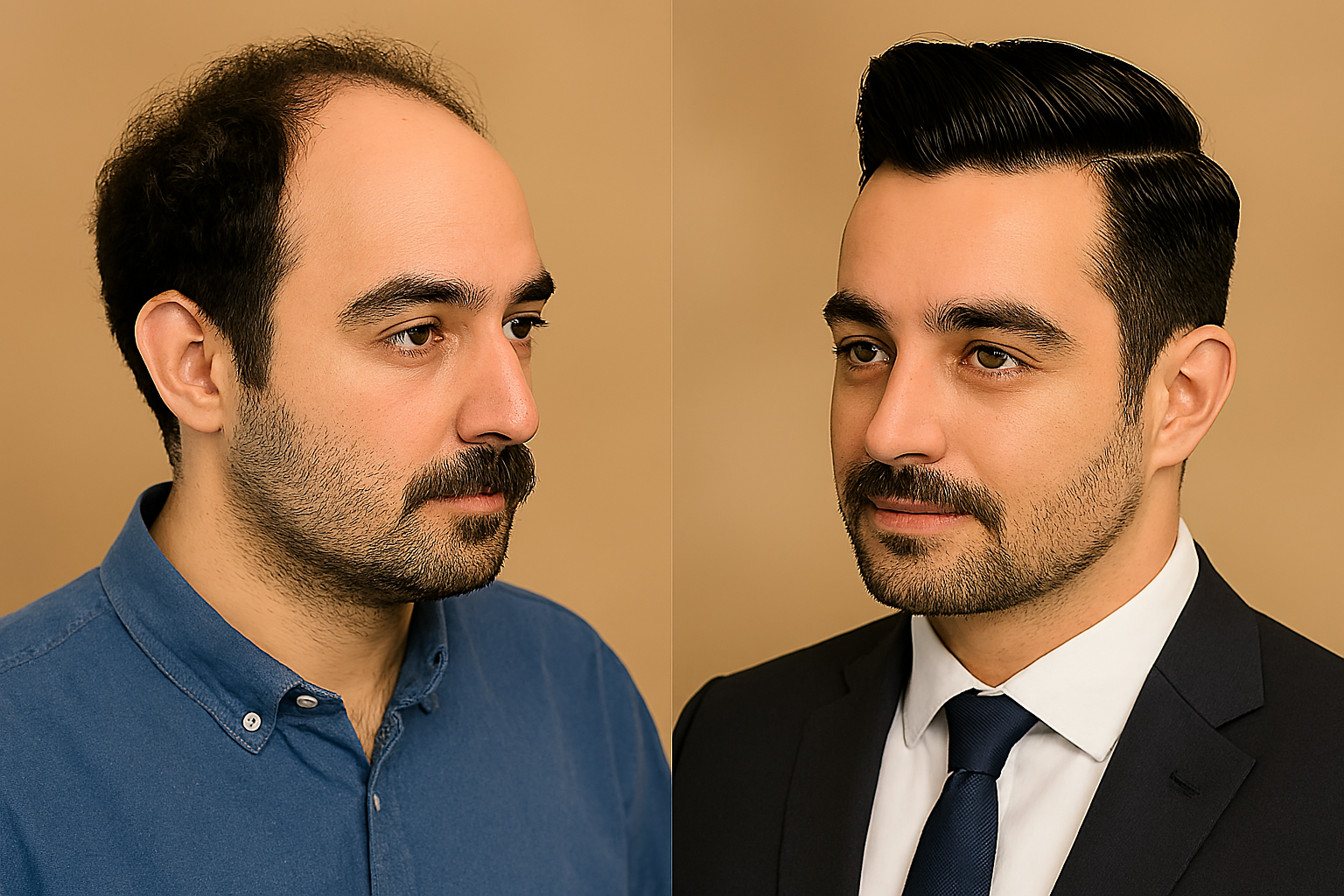 Receding hairline
