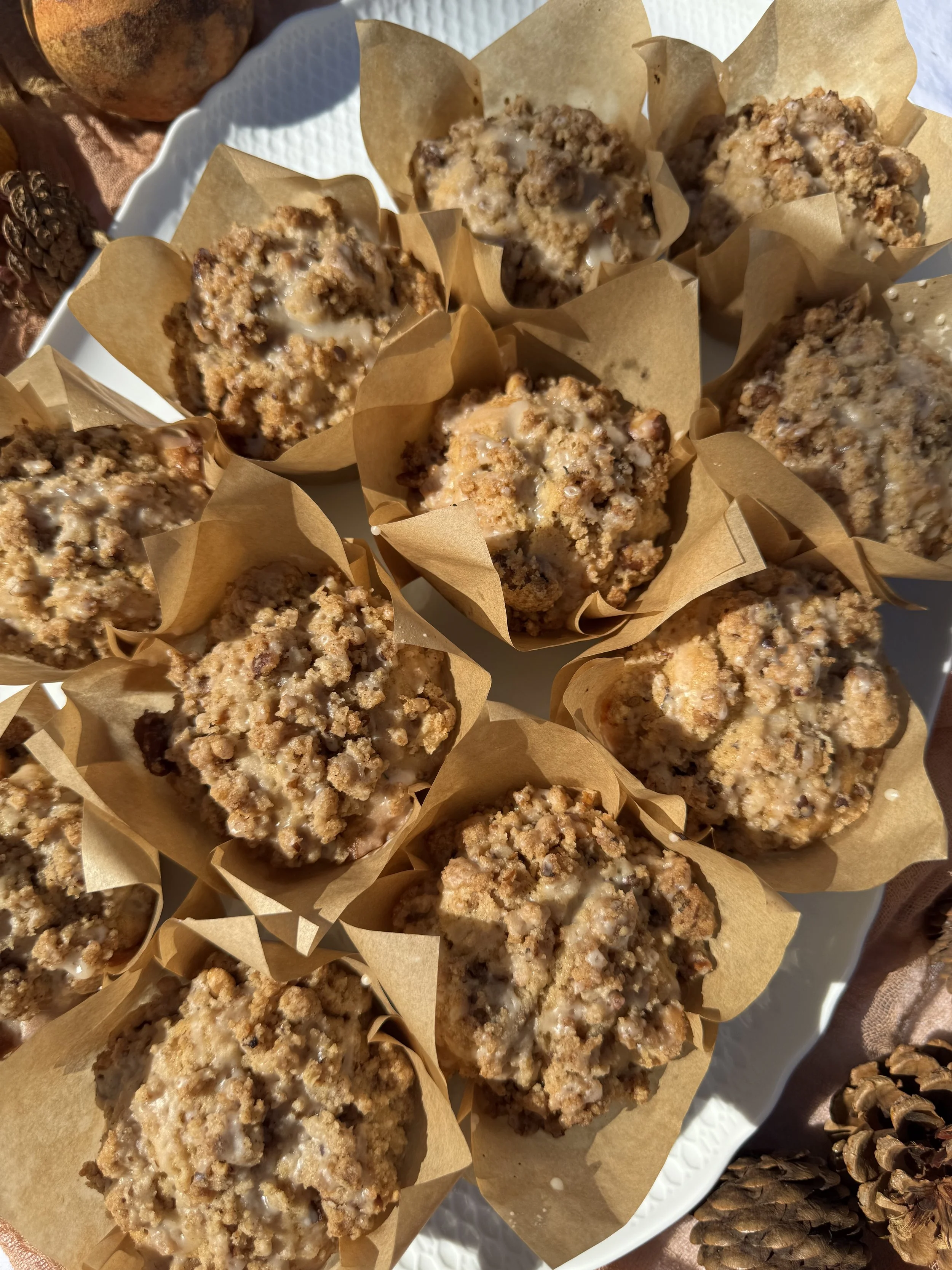 Glazed Maple Walnut Muffins (Half Dozen)