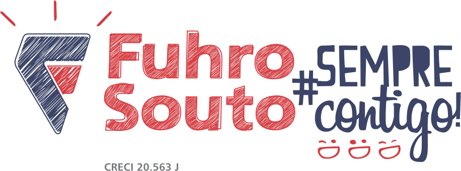 Design com logo de conhecido móvel, texto 'Fuhro SOUTO #SEMPRE comigo!'