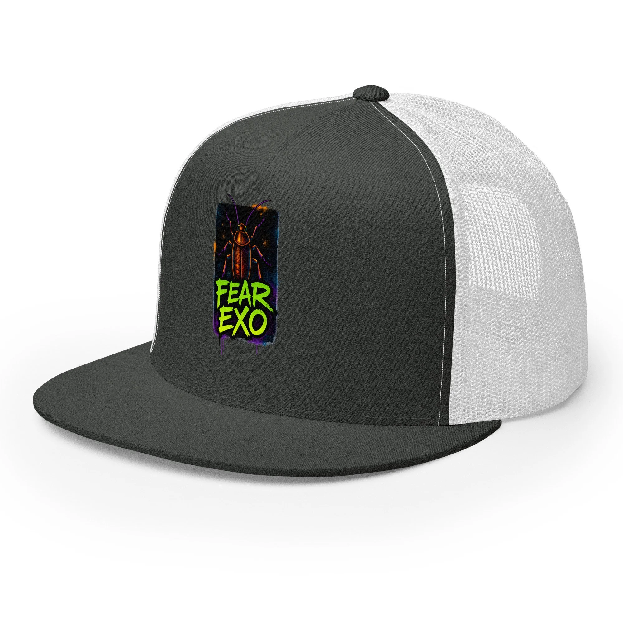 5-panel-trucker-cap-charcoal-white-left-front-68ec2b50e0f39.jpg